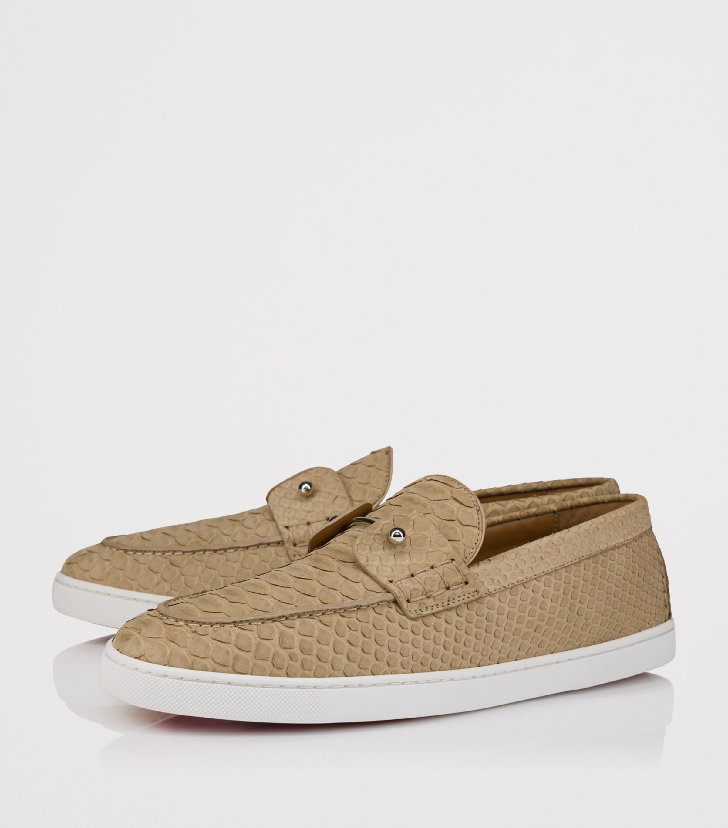 Christian Louboutin Chambeliboat Python-Calf Leather Boat Shoes Image 2