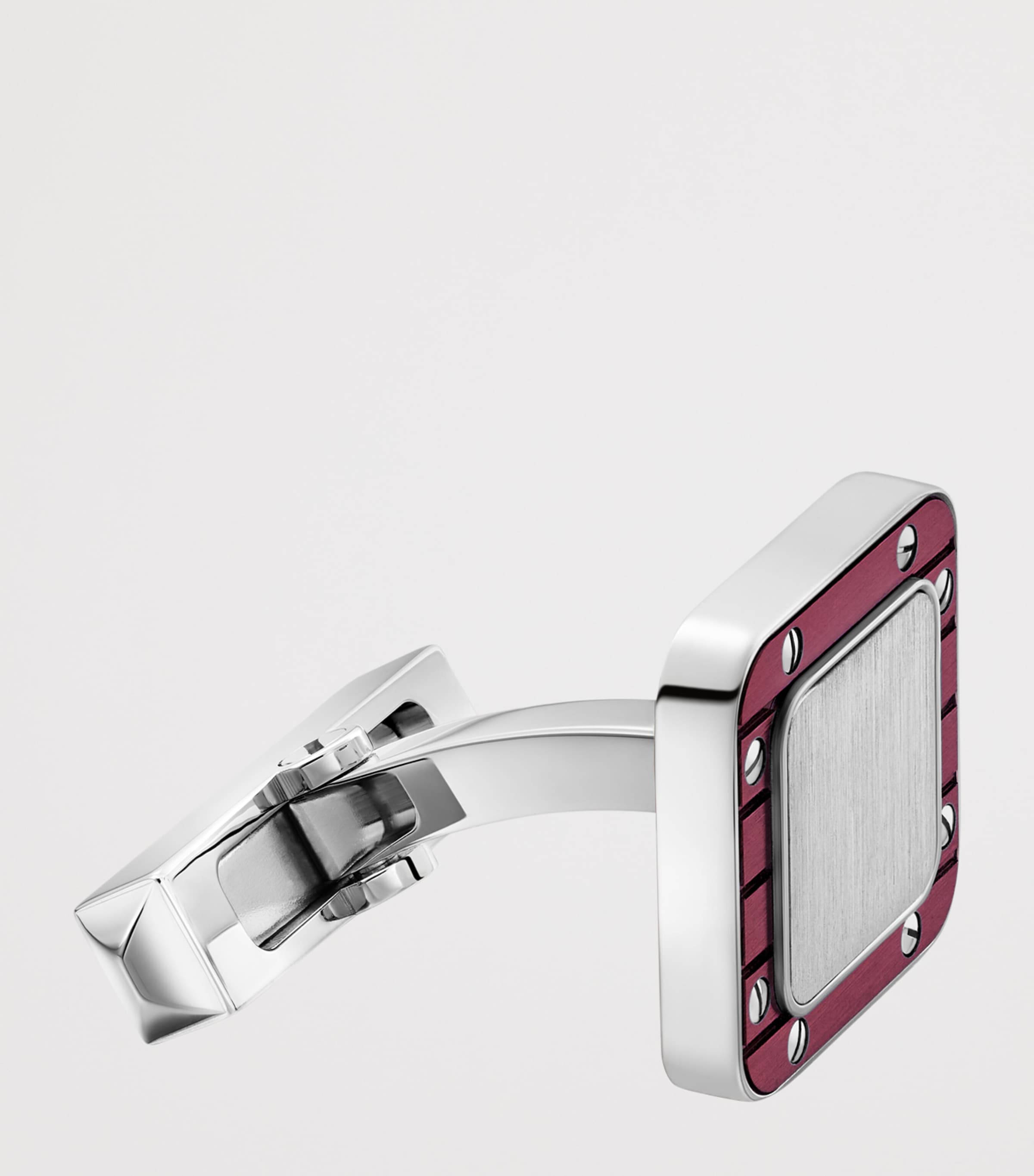 Cartier Sterling Silver Santos De Cartier Cufflinks Grey Image 4