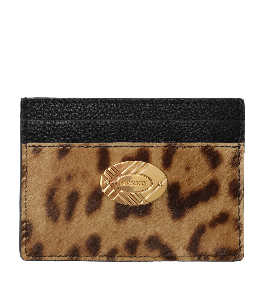 Burberry Calf Hair Cotswolds Card Holder Leopard/black Image 1