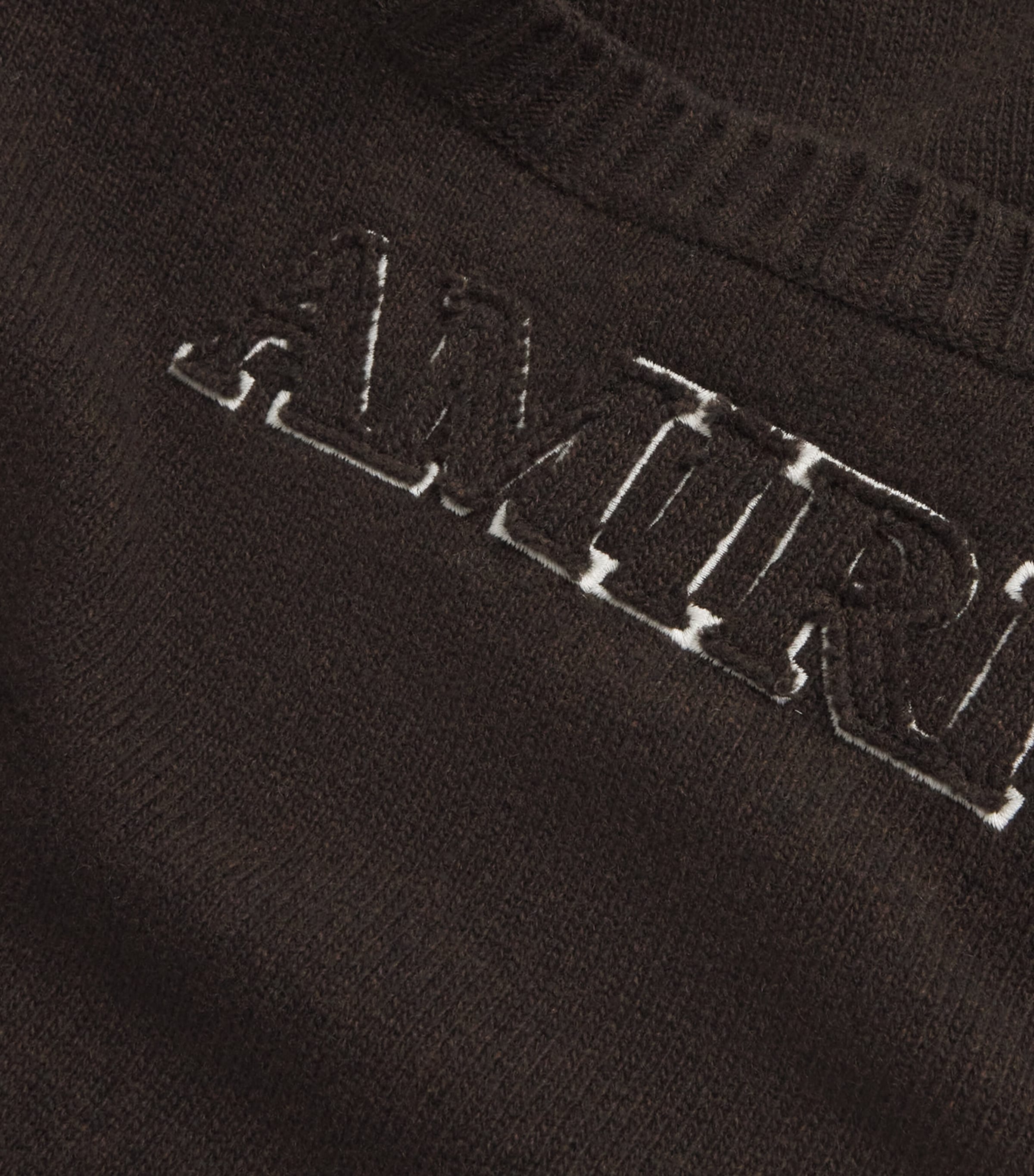 Wool Logo Sweater DARK BROWN Image 5