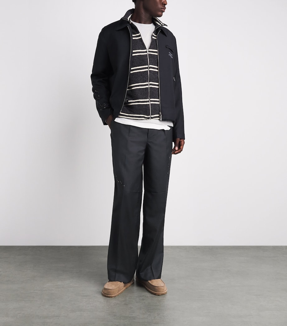 DOMREBEL Mens Virgin Wool Bully Trousers Grey Wool Image 2