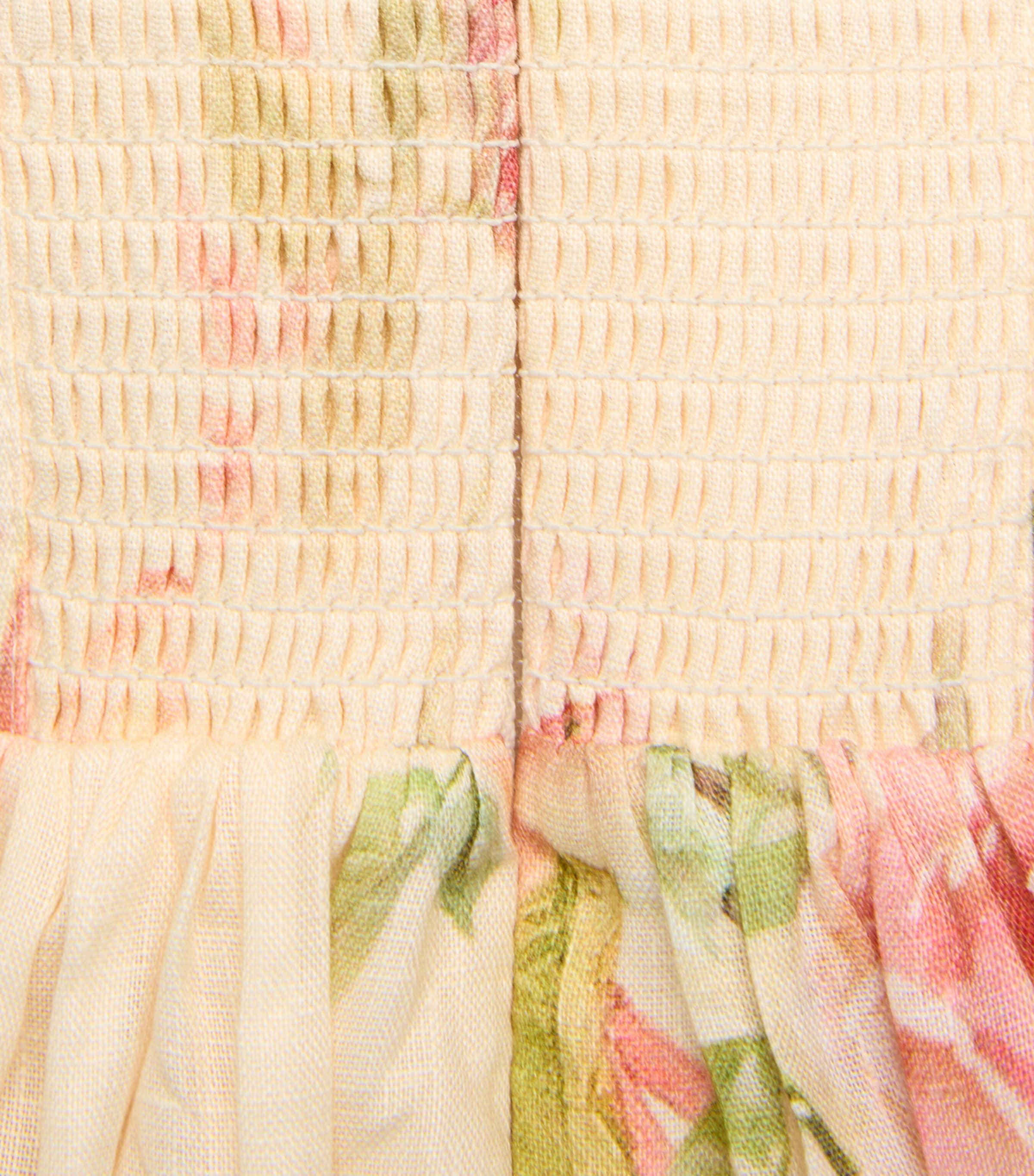 Zimmermann Womens Linen Floral Print Roselight Midi Dress Cmrf Cream Rose Flrl Image 6