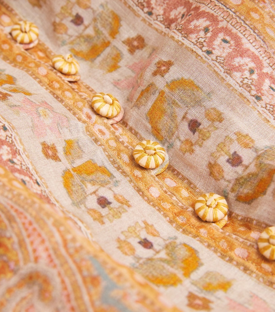 Ramie Acacia Billow Blouse CREAM/PINK MULTI Image 5