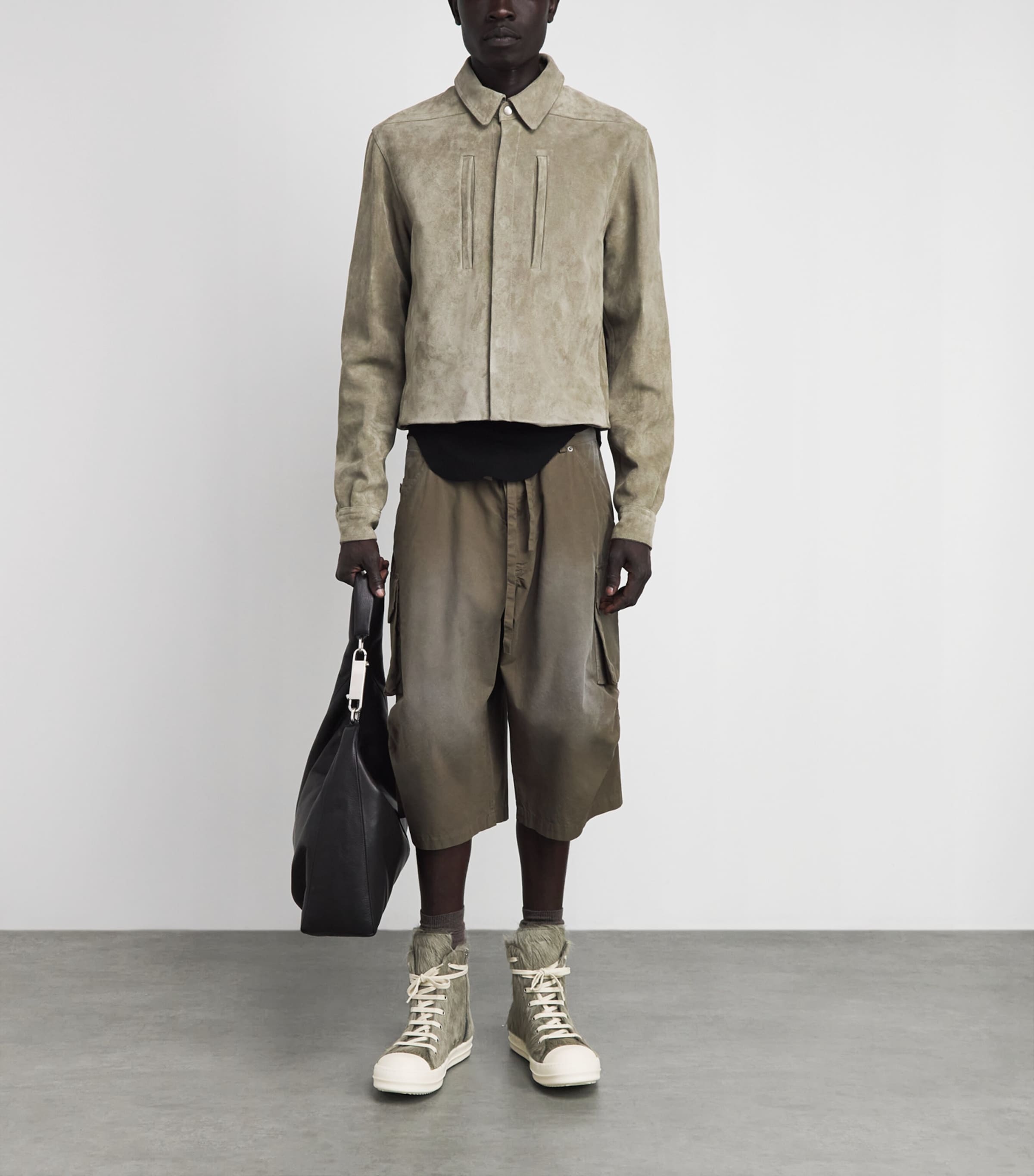 Rick Owens Ramones High-Top Sneakers Drkpearl/milk Image 4