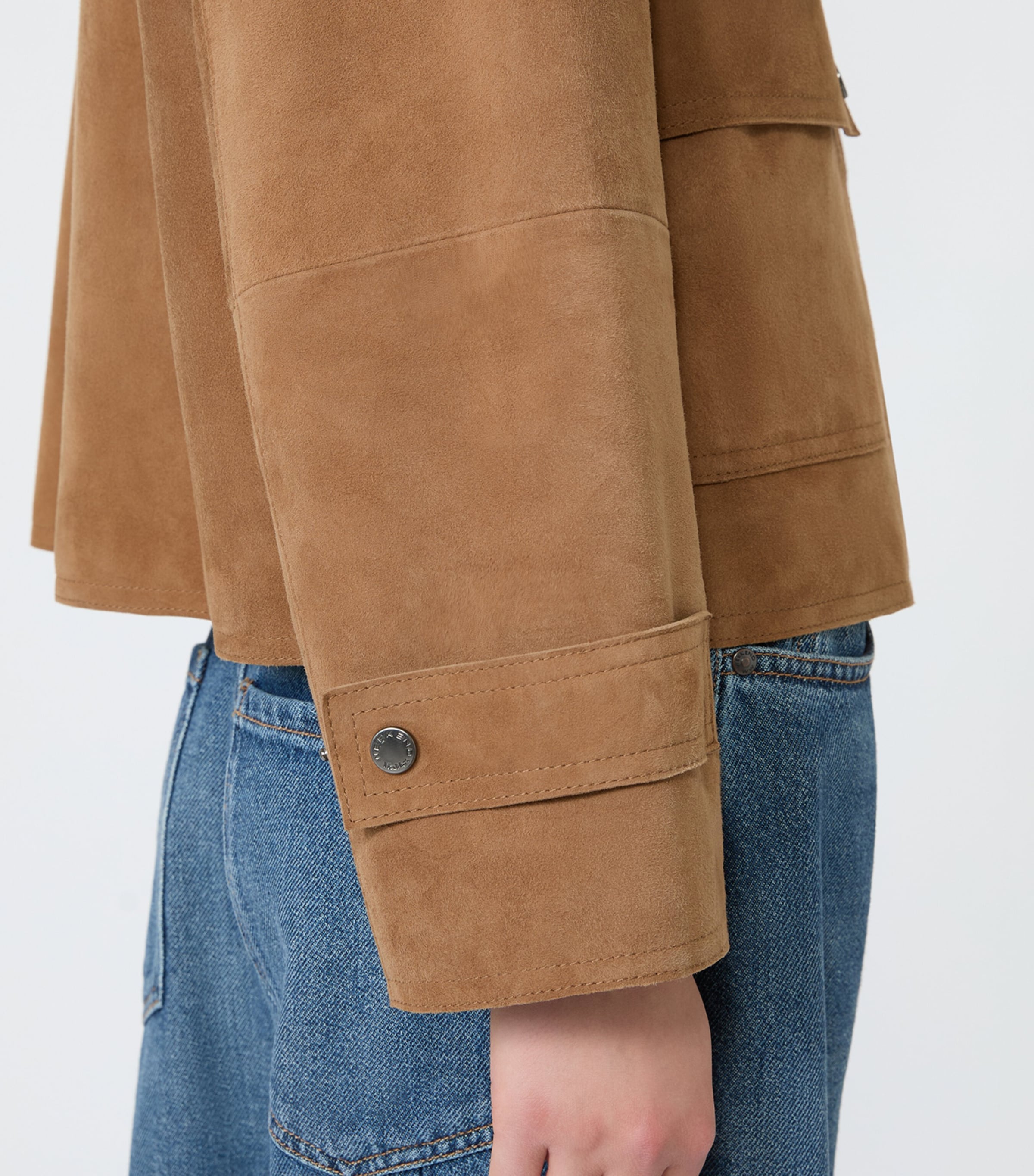Weekend Max Mara Womens Suede Jacket Hazelnut Brown Image 6