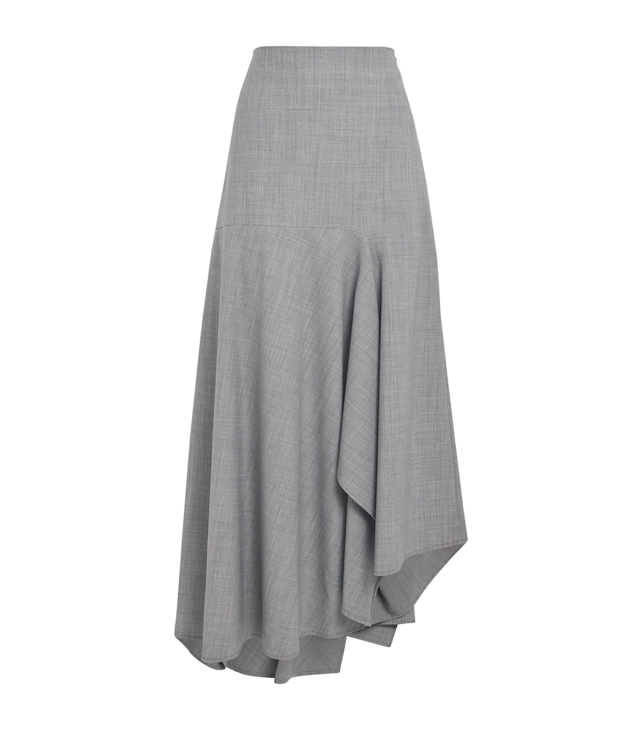 Wool-Blend Asymmetric Midi Skirt 8179 ROCCIA MELANGE Image 1