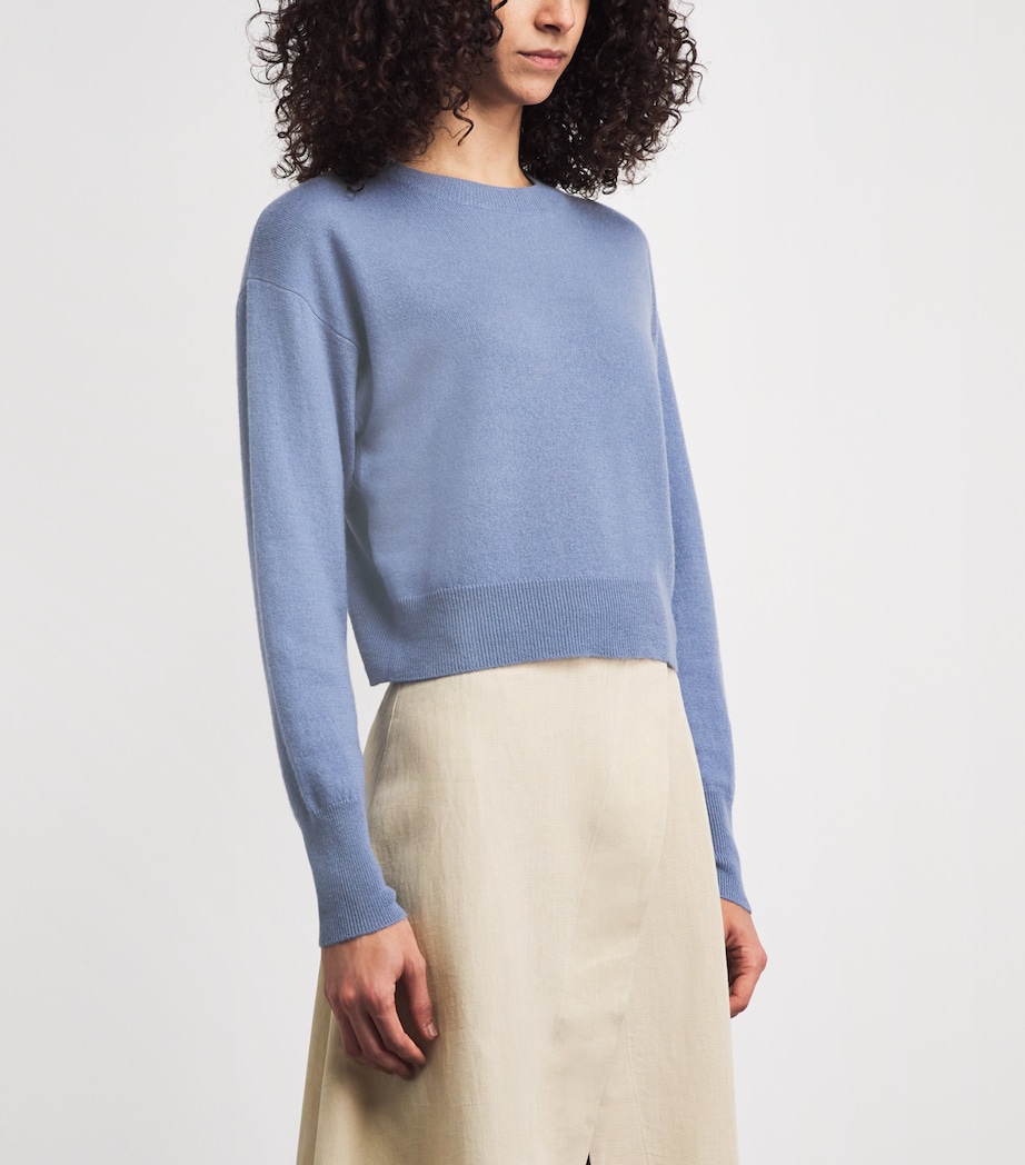 Le Kasha Womens Organic Cashmere Menorca Sweater Ocean Blue Image 4