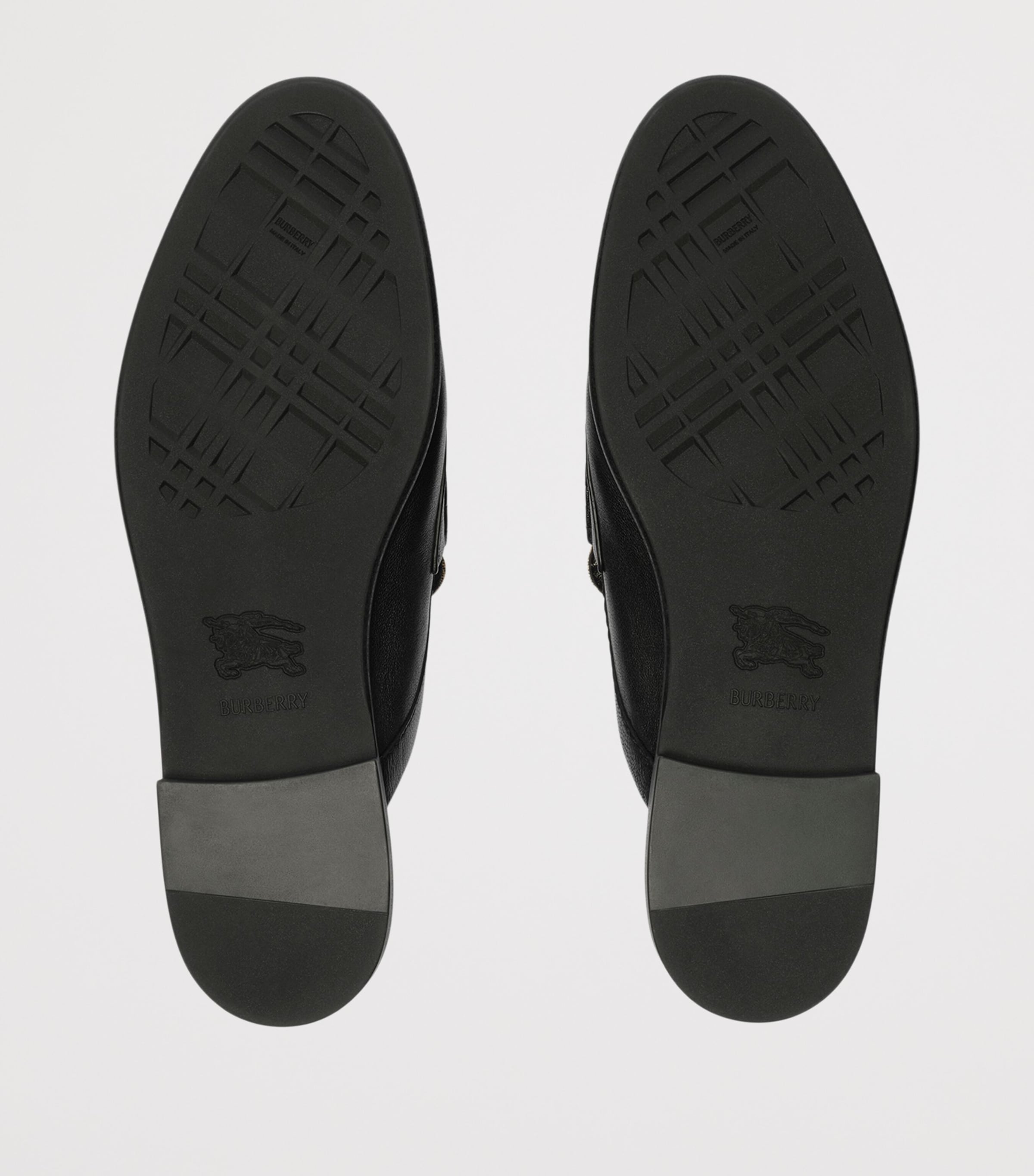 Burberry Leather Check Opal Mules Black / Archive Beig Image 5