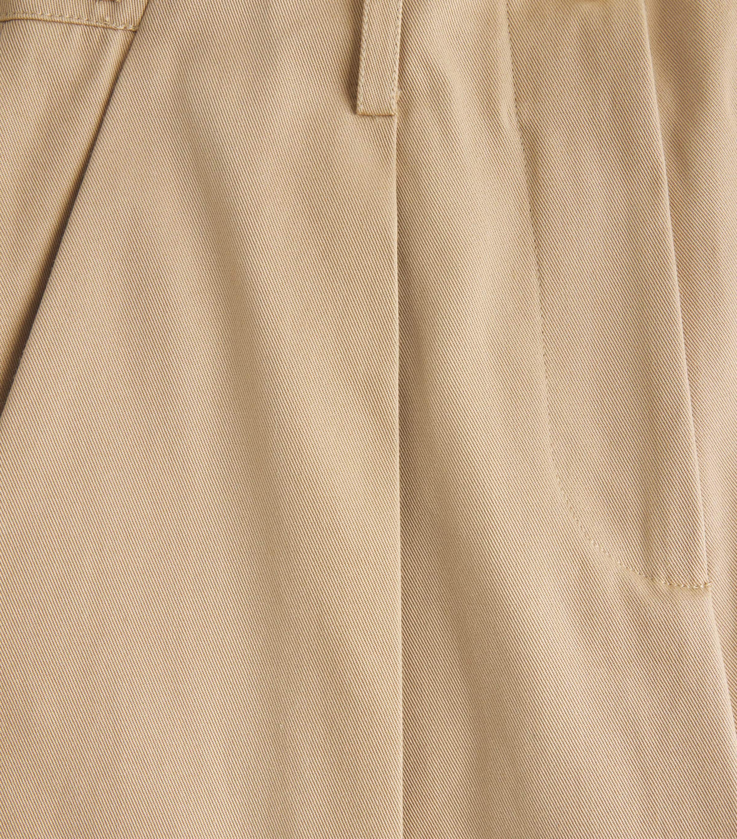 Maje Womens Cotton Pleated Wide-Leg Trousers Mastic Beige Image 6