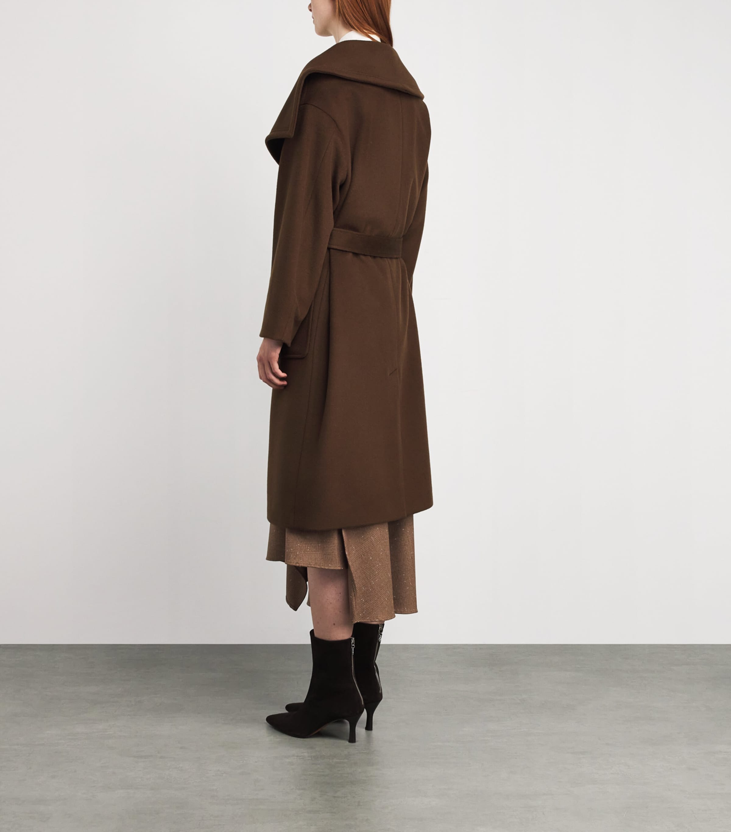 Wool-Cashmere Wrap Coat BROWN Image 4