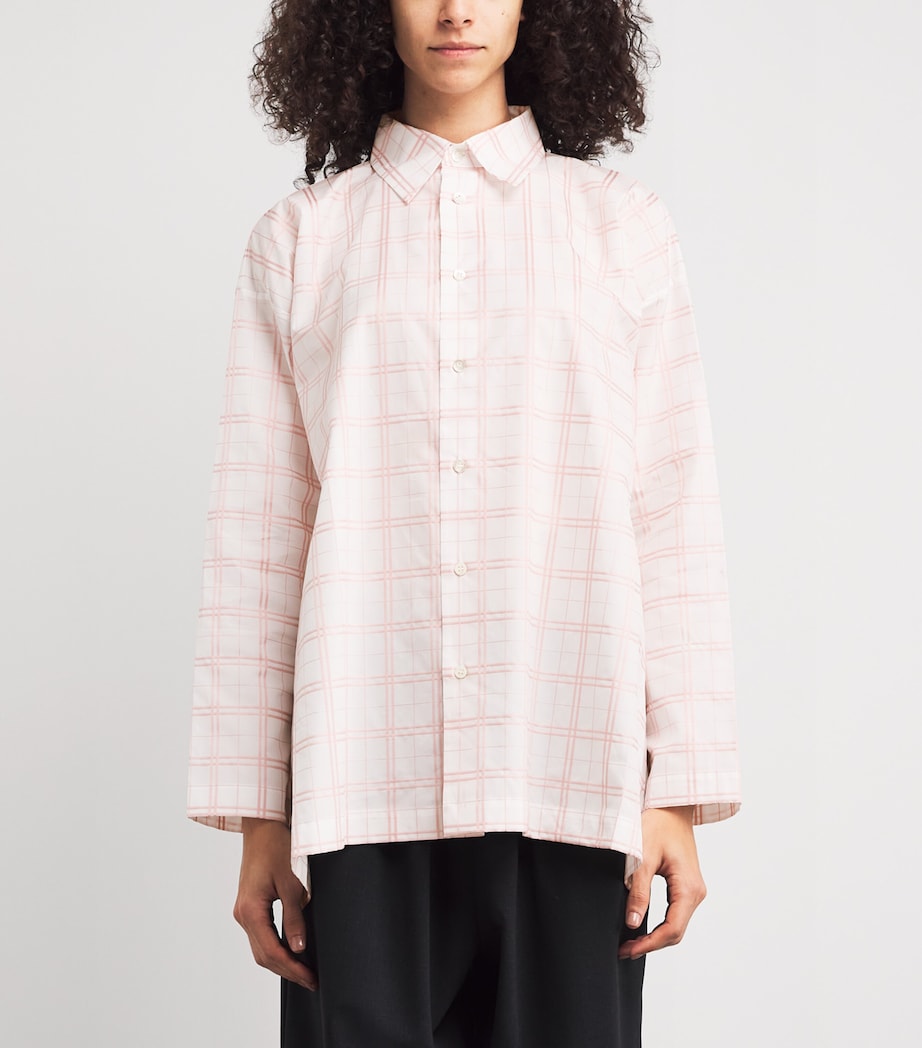 Jacquard Check Slim A-Line Shirt PNKCHK Image 3