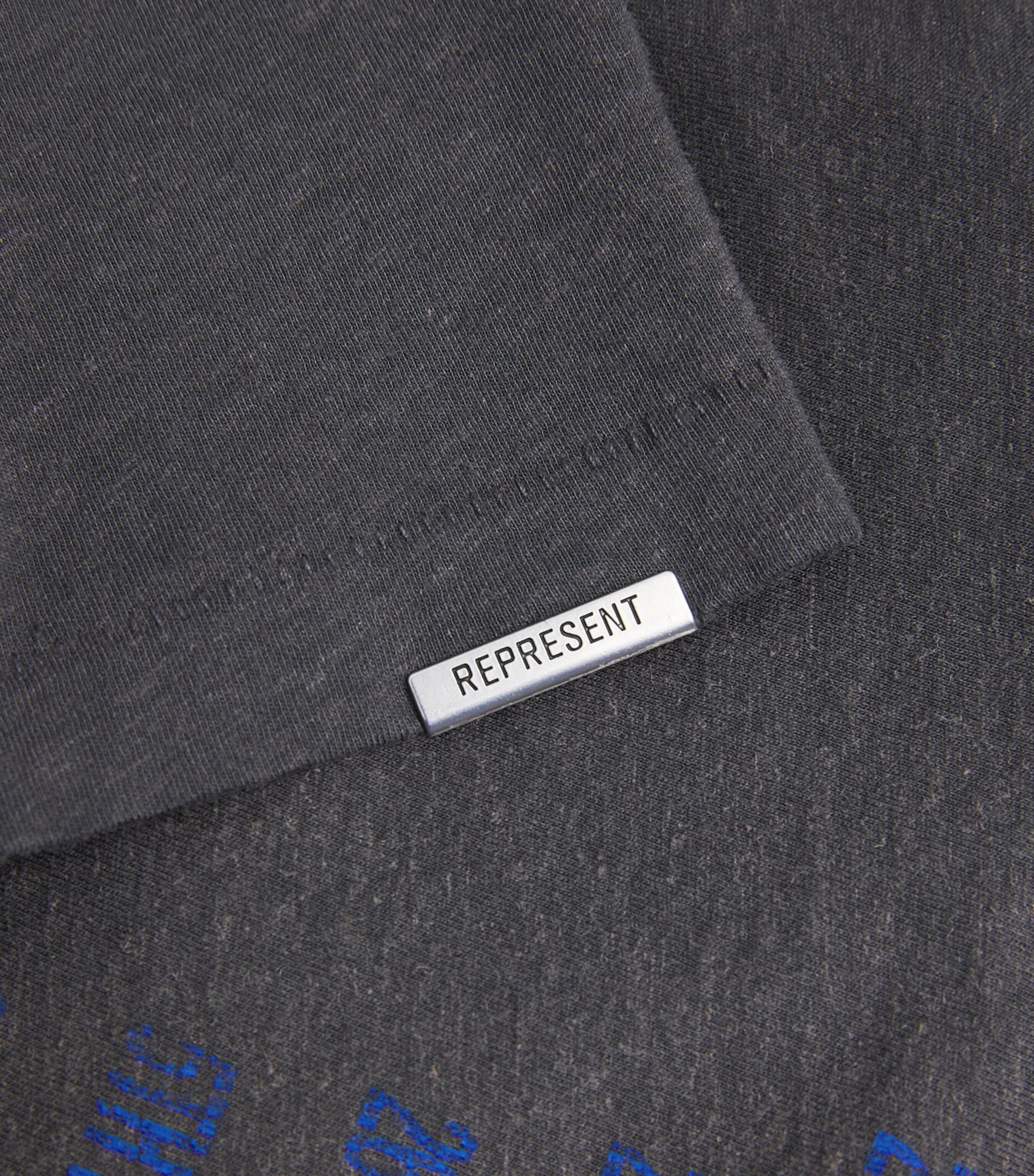 Represent Mens Cotton Doberman Oversized T-Shirt Sun Fade Grey Image 6