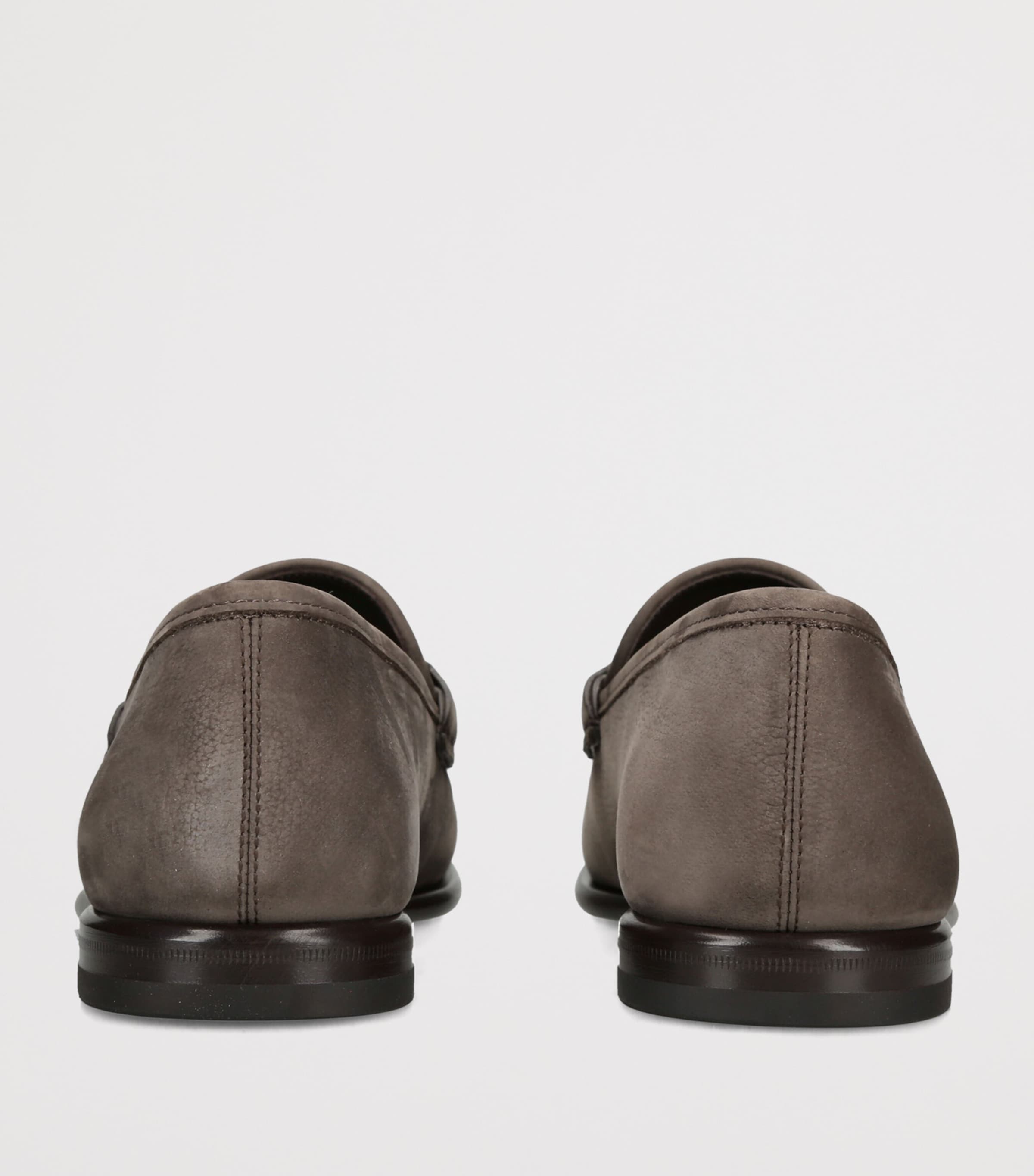 Salvatore Ferragamo Nubuck Leather Avril Loafers Brown Image 2