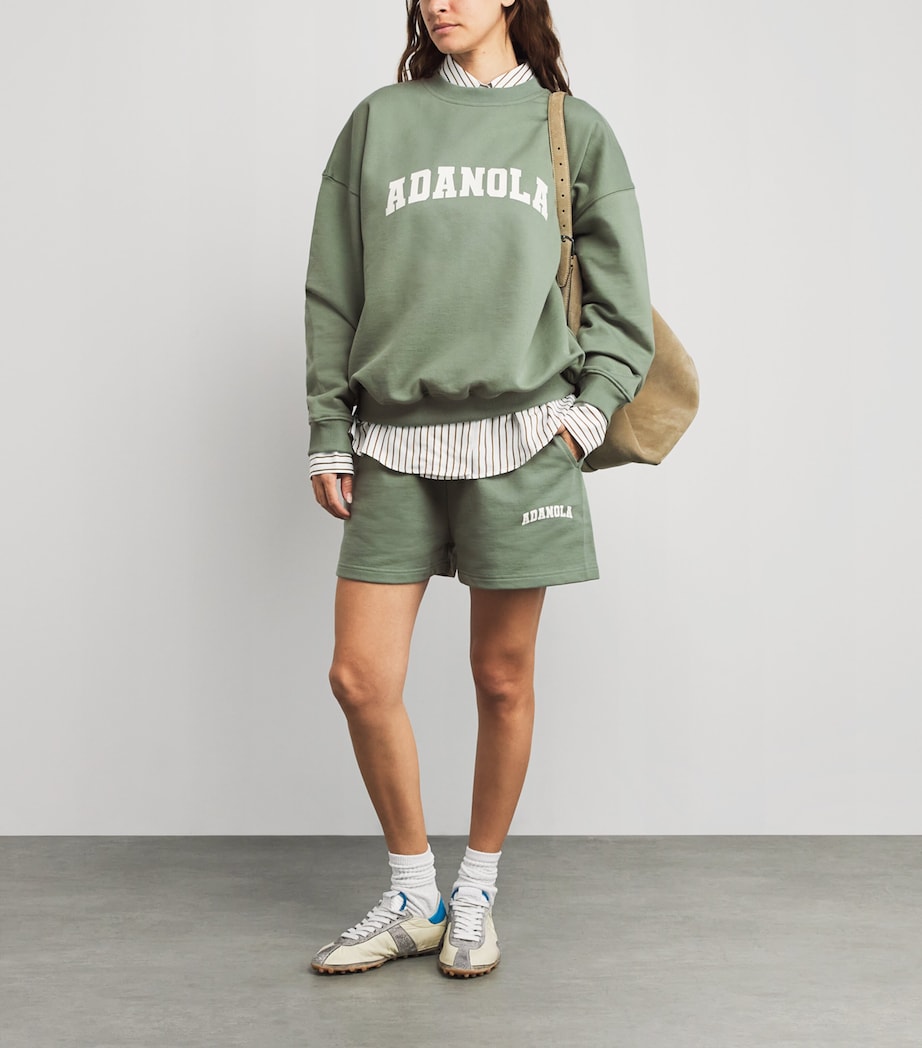 Organic Cotton Varsity Sweatshirt EDEN GREEN/MRSHML Image 2