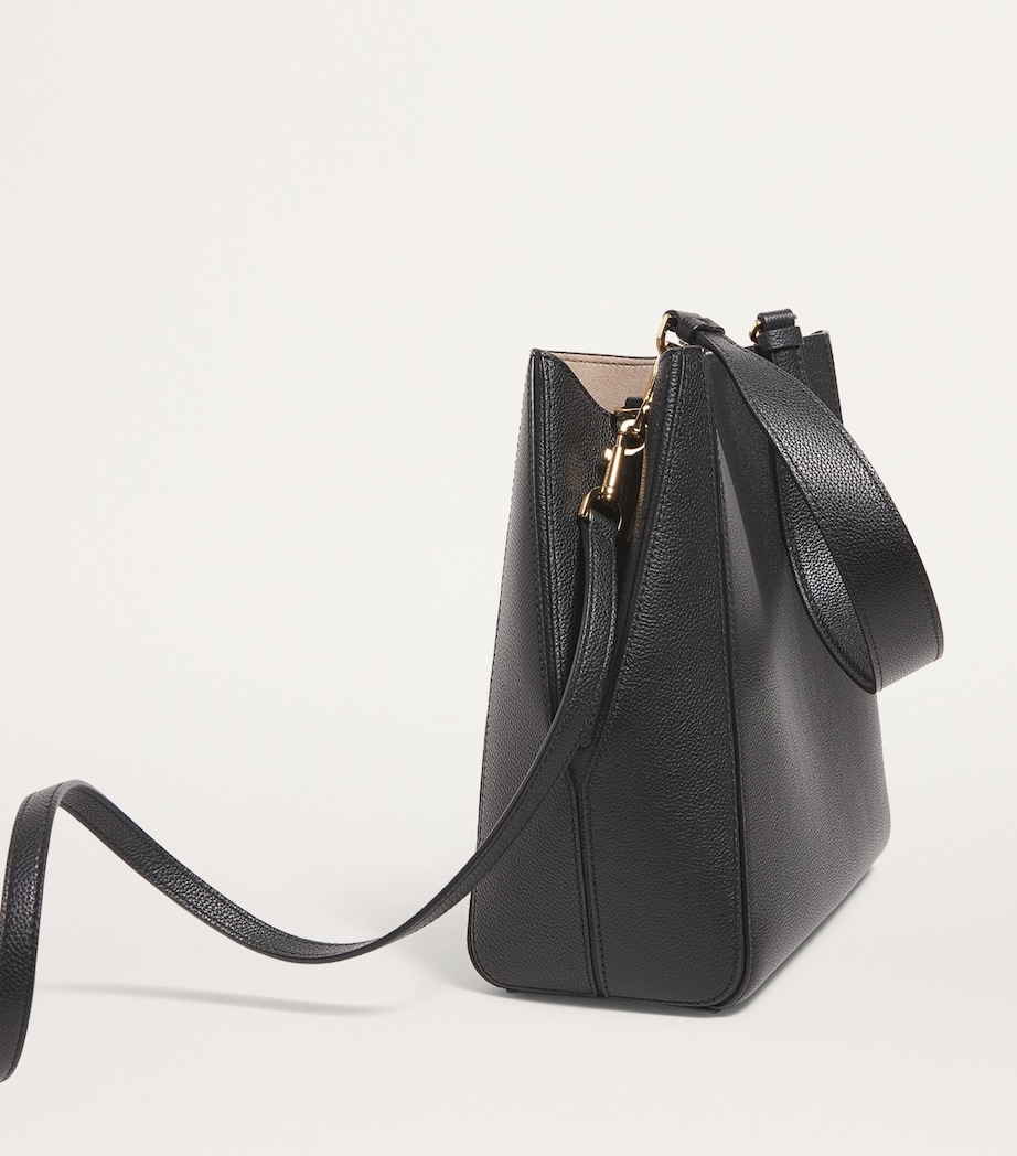 Small Leather McGraw Bucket Bag BLACK Image 5