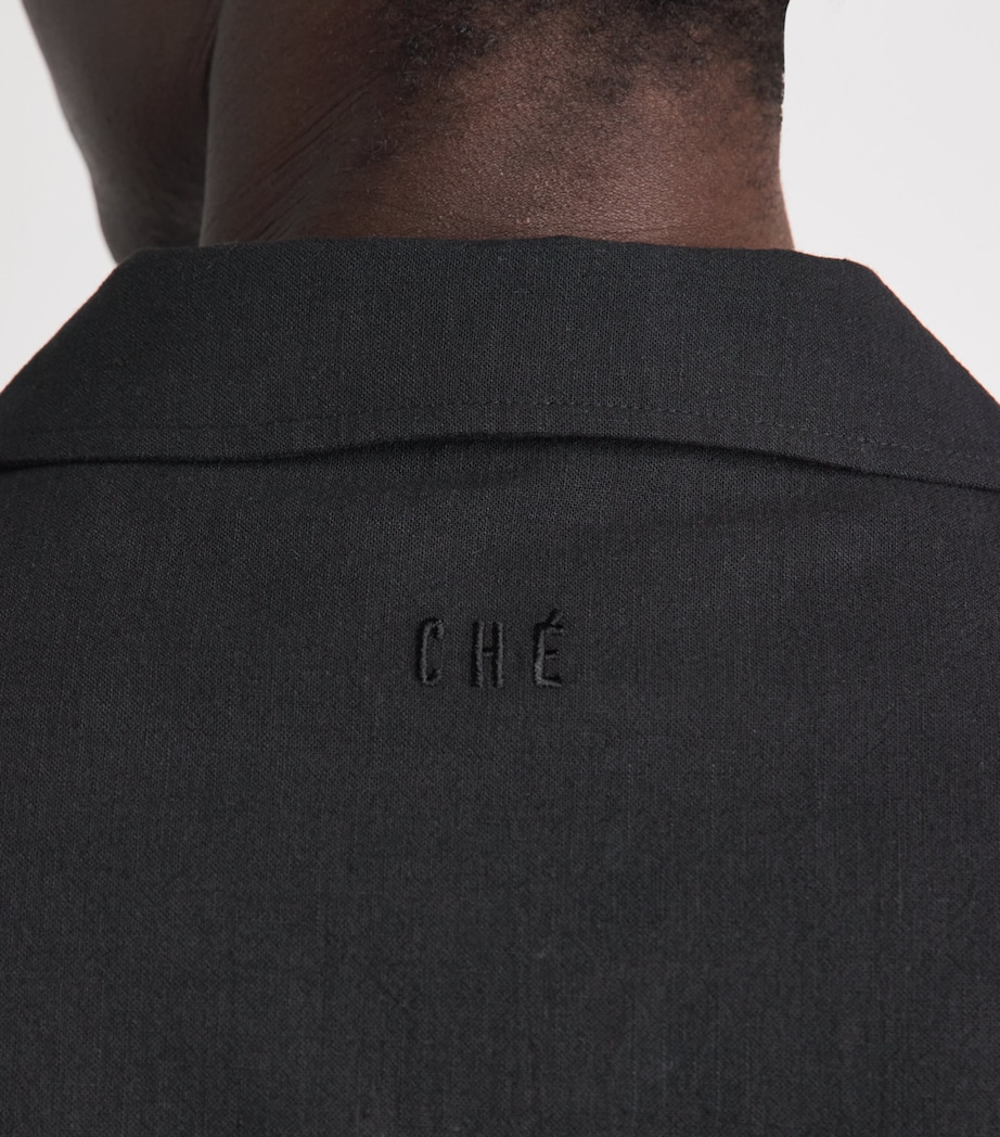 CHÉ Mens Cotton-Linen Inigo Shirt Black Image 3