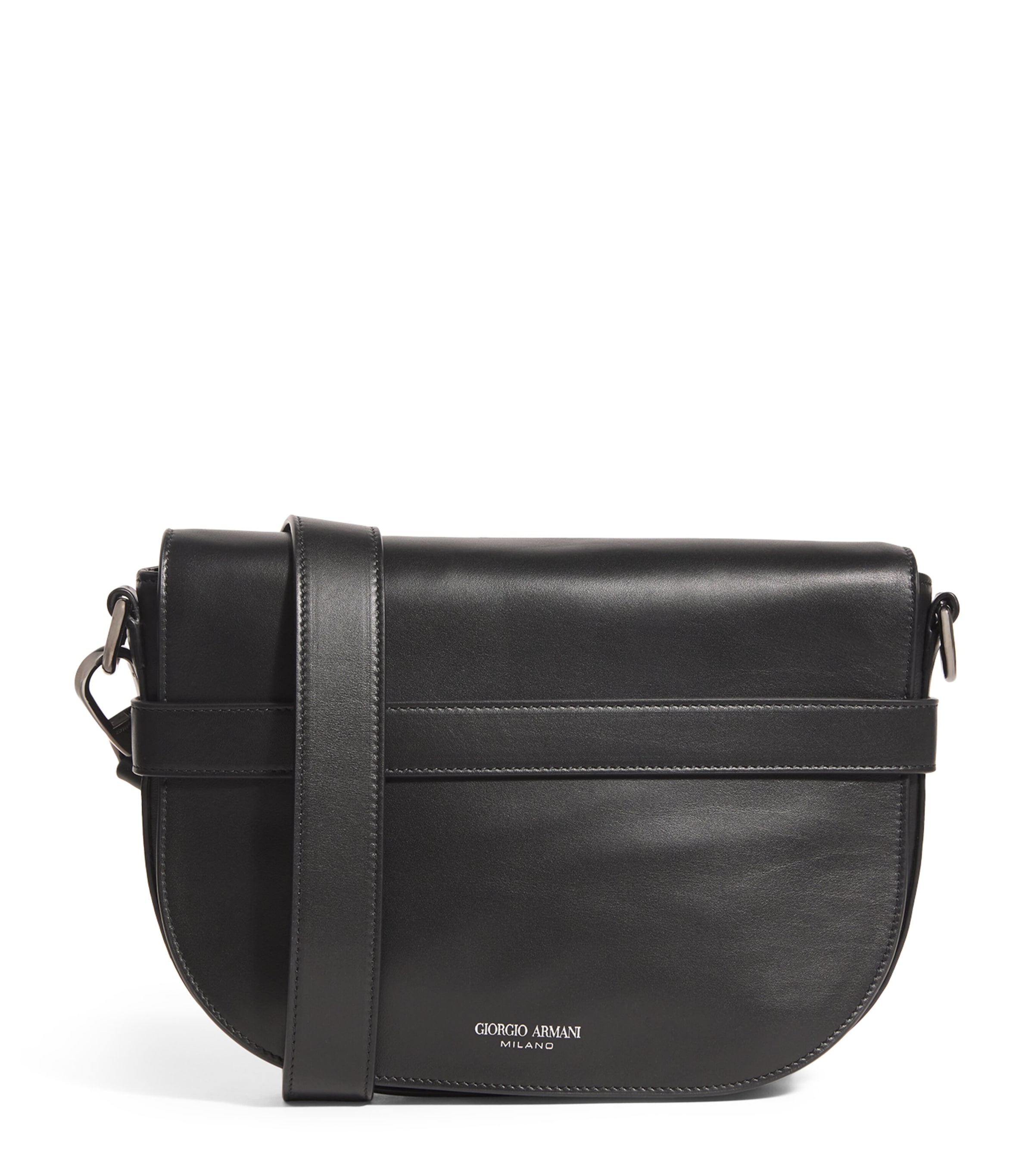 Giorgio Armani Leather Cross-body Bag In Black