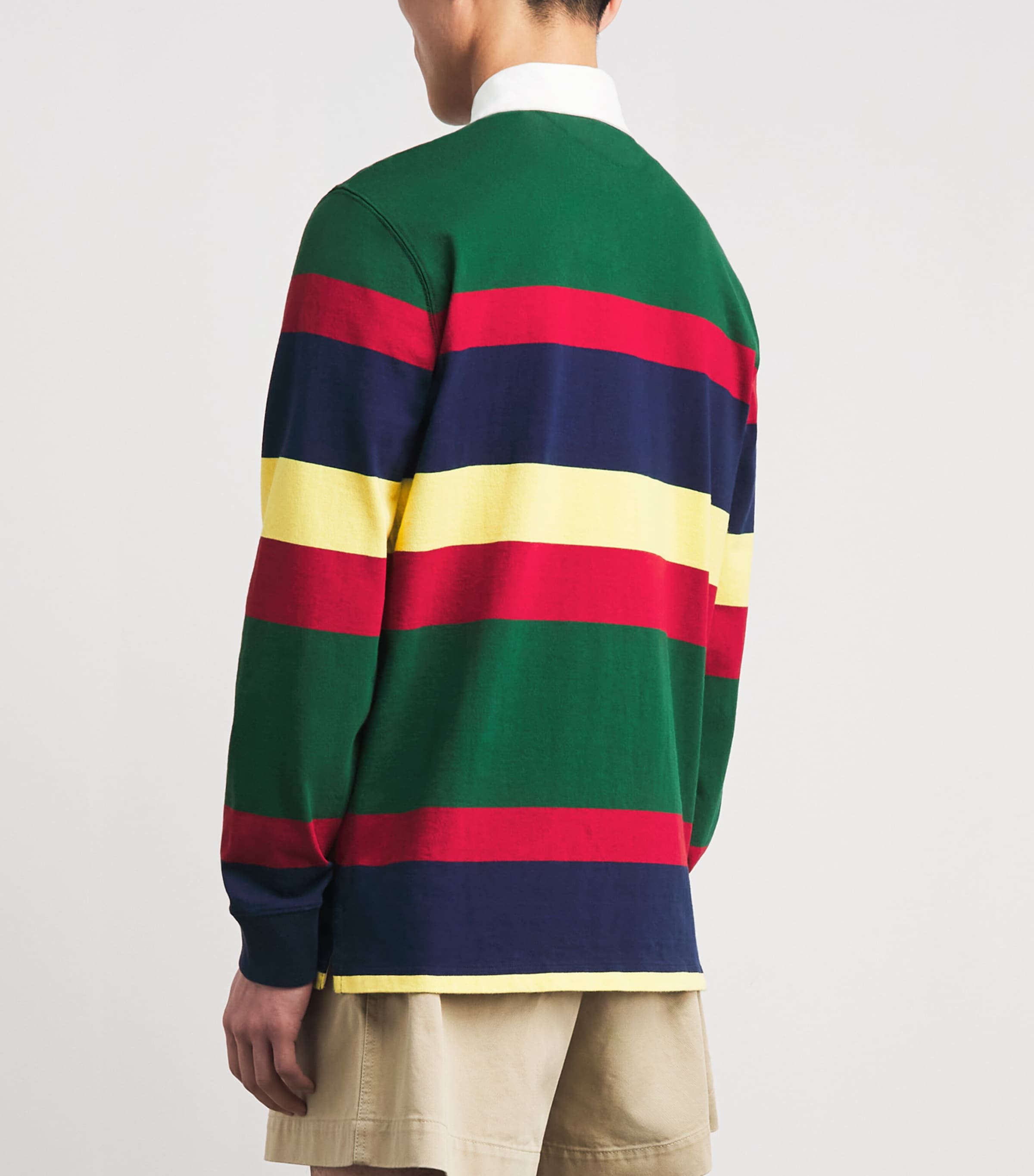 Polo Ralph Lauren Mens Stripe Rugby Shirt New Forest Multi Image 5