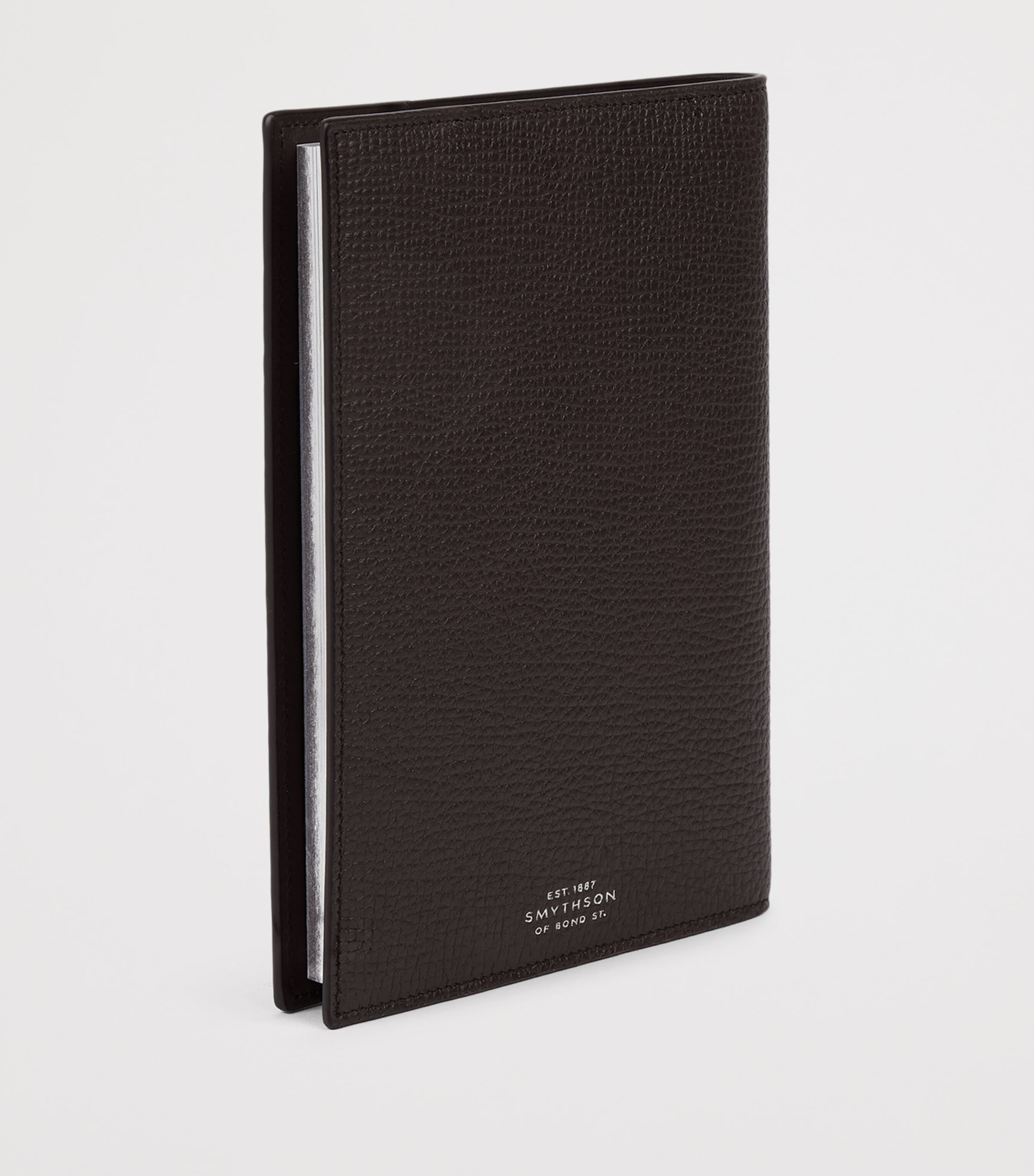 Smythson Calfskin Ludlow Evergreen Refillable Notebook Dark Brown Image 5