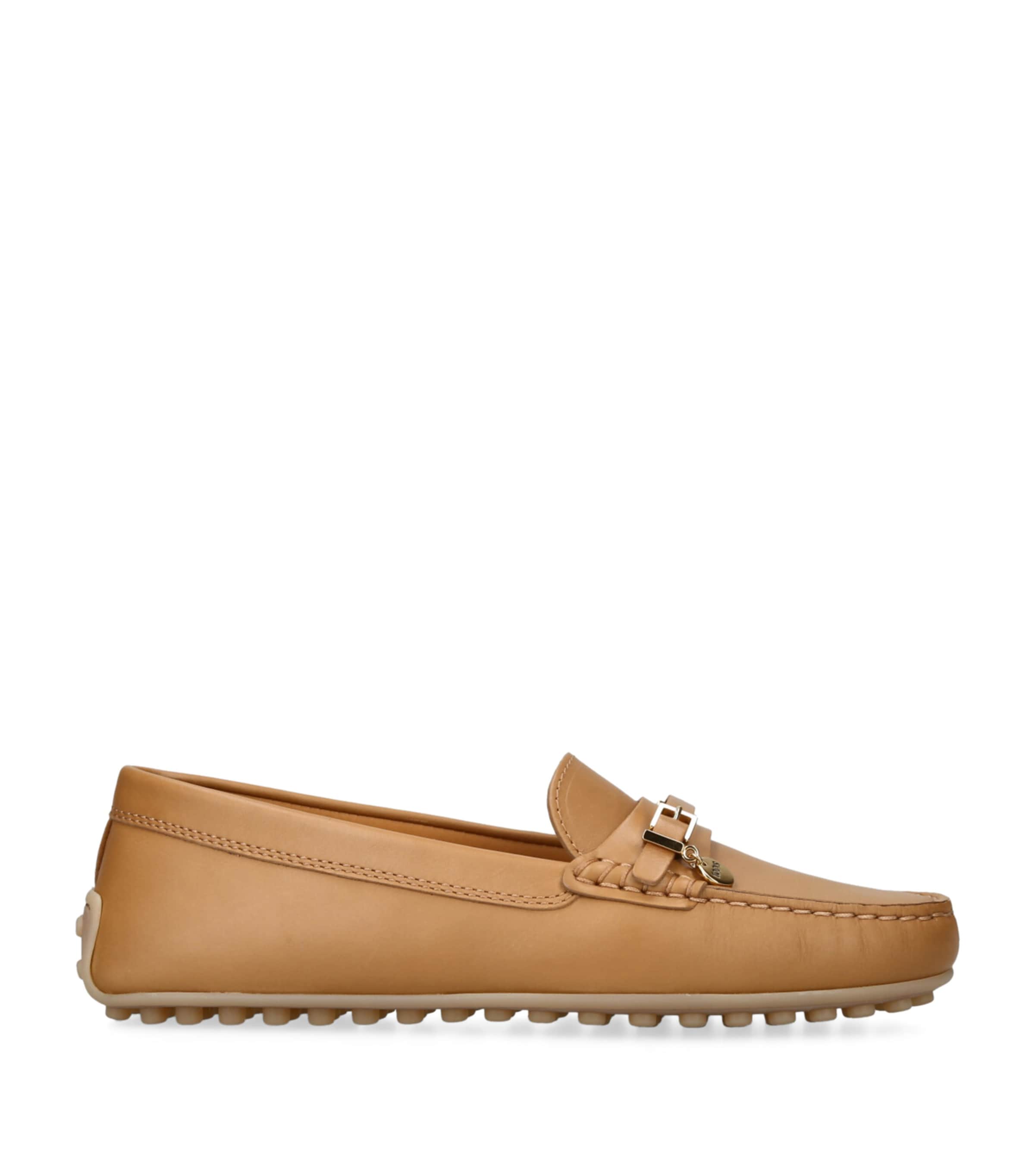 Tod's City Gommino Driving Shoes In Leather In Sand