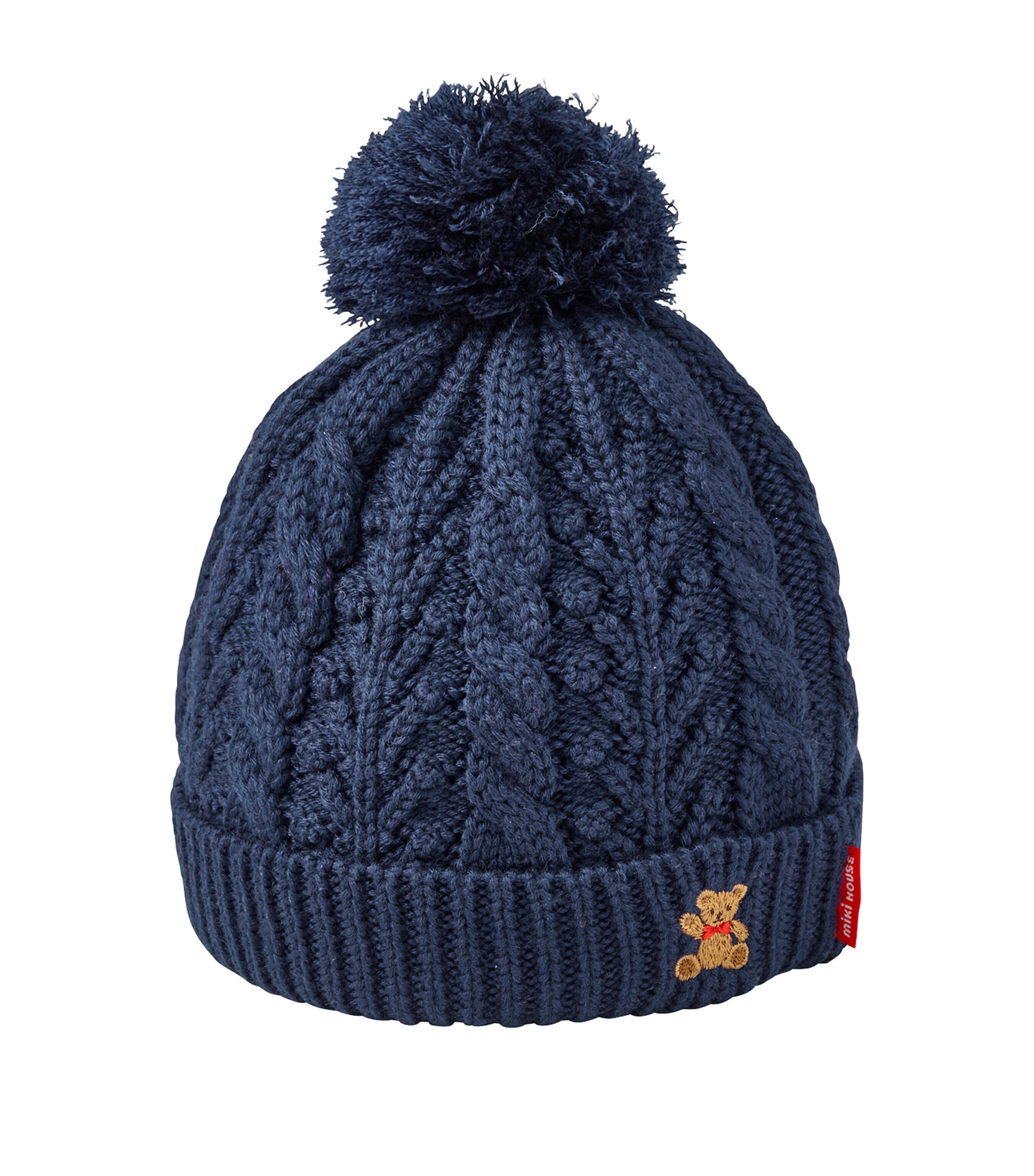 Miki House Wool-blend Beanie In Navy