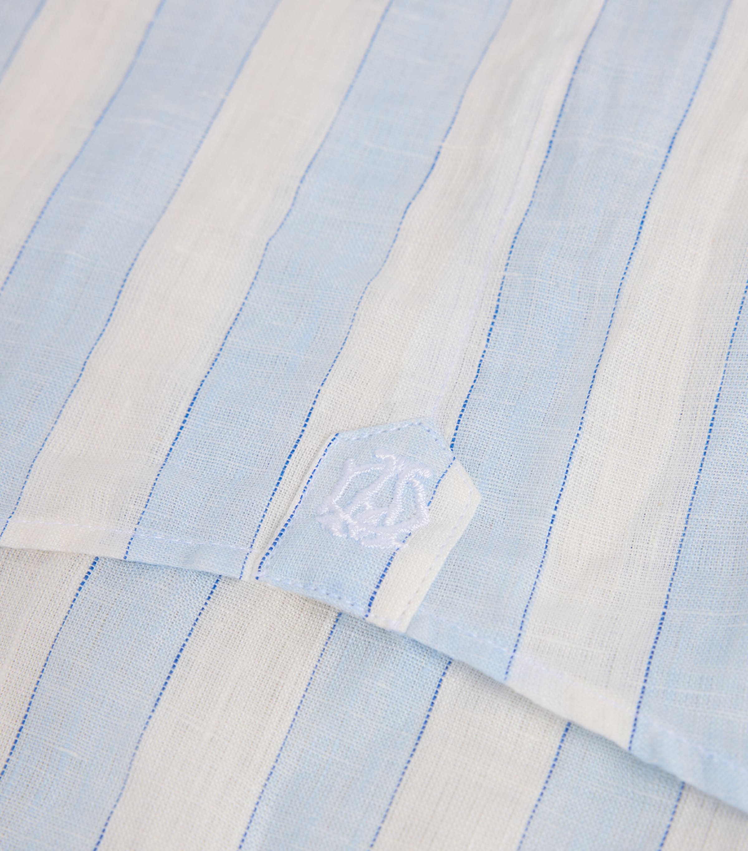Dunhill Mens Linen Shirt Blue Image 6