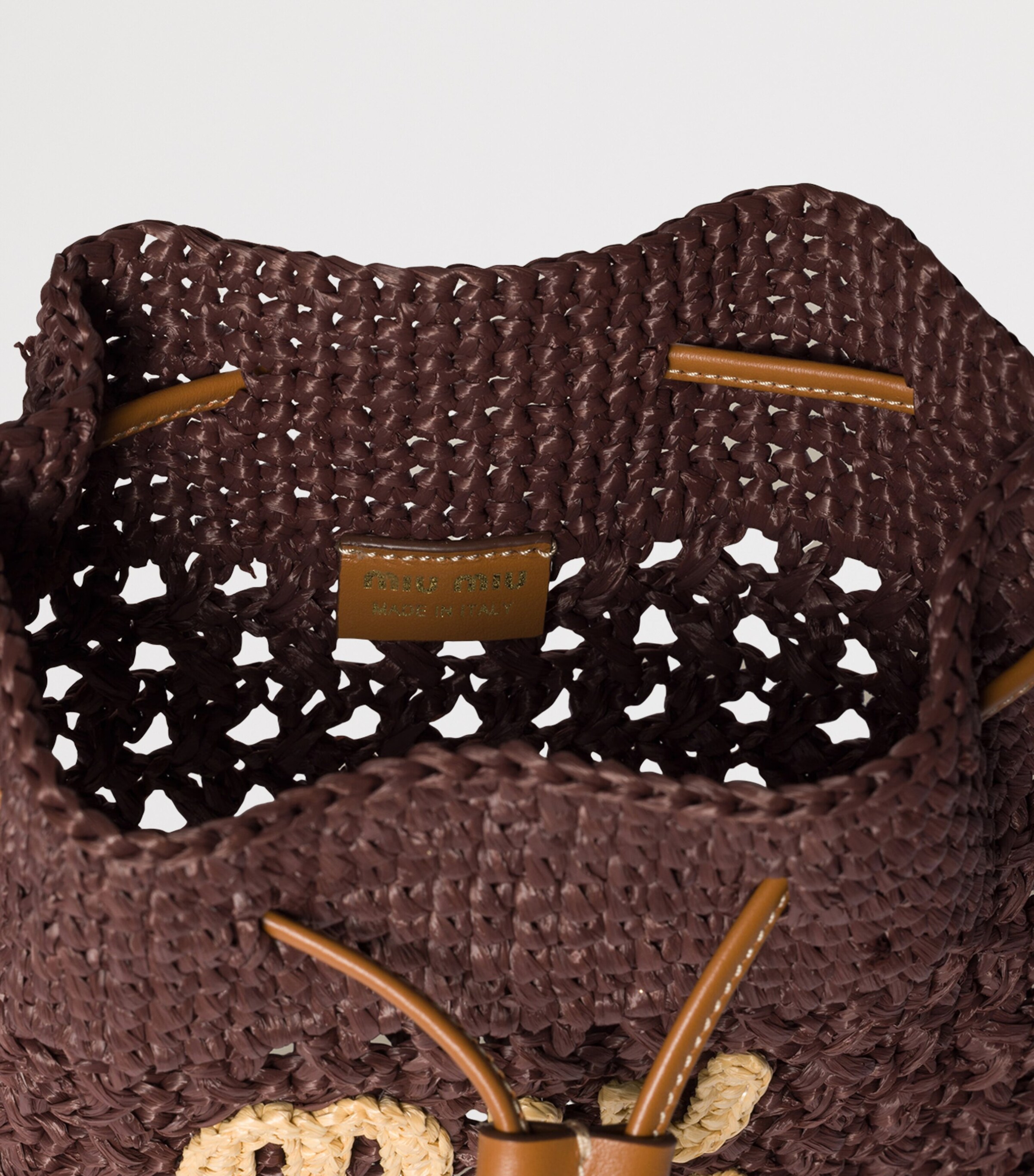 Miu Miu Woven Logo Top-Handle Bag Image 2