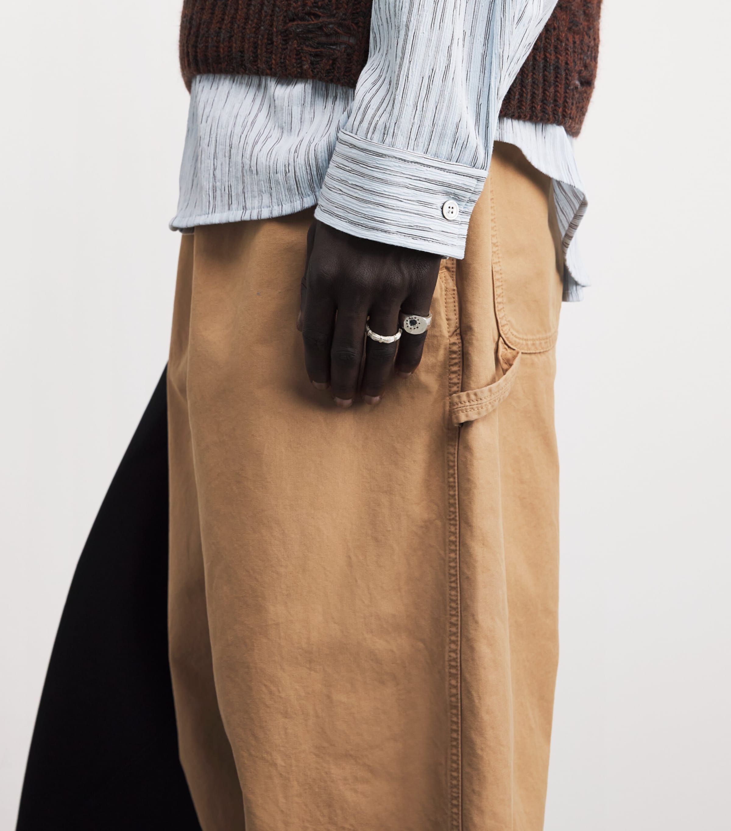 MM6 Maison Margiela Brown Cotton Carpenter Trousers | Harrods US