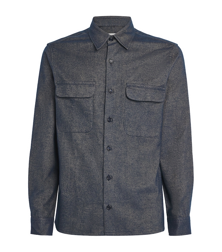 Flannel Twin-Pocket Shirt CHAMBRAY. Image 1