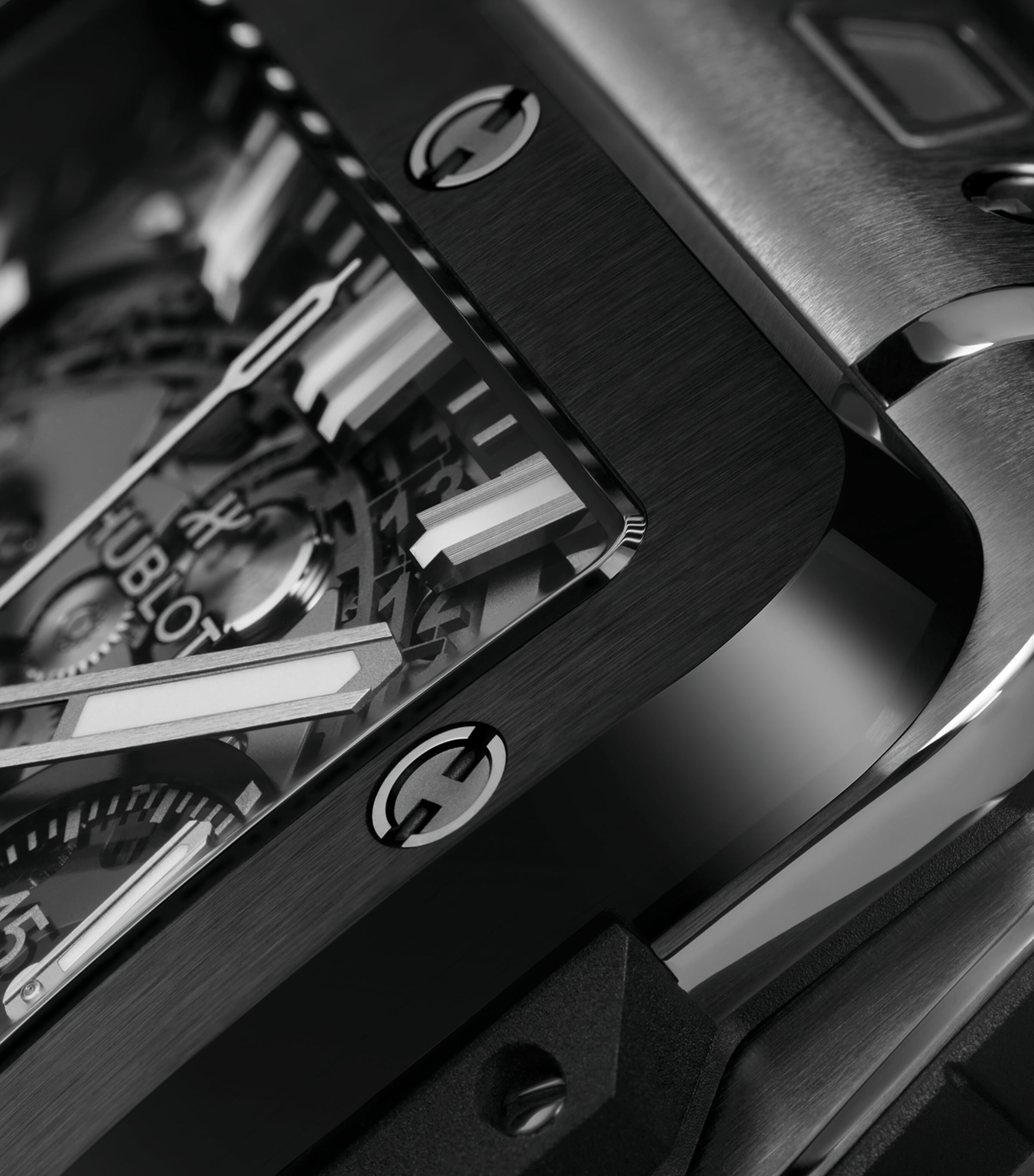 Titanium and Ceramic Square Bang Unico Watch 42mm BLACK Image 6