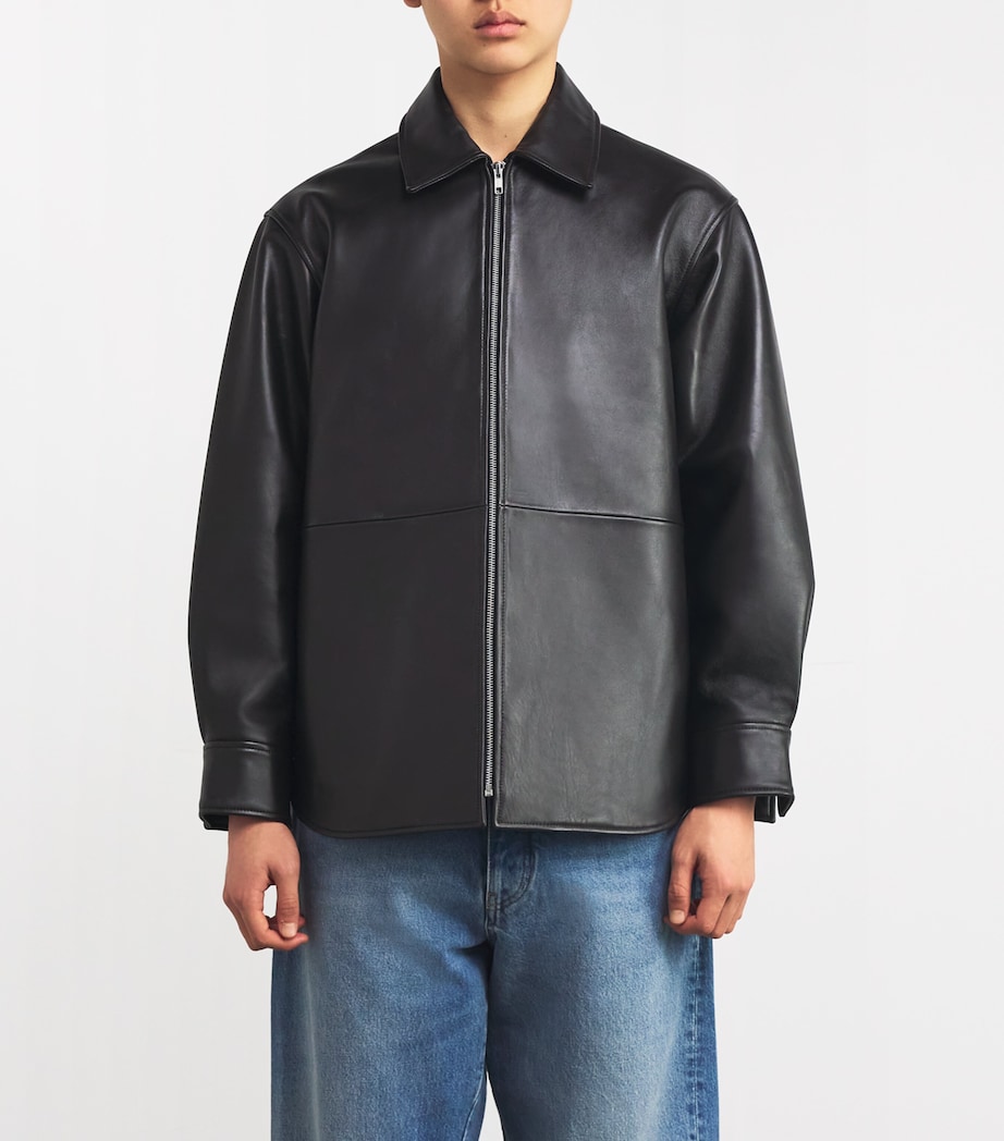 Lambskin Shirt Jacket BLACK Image 3
