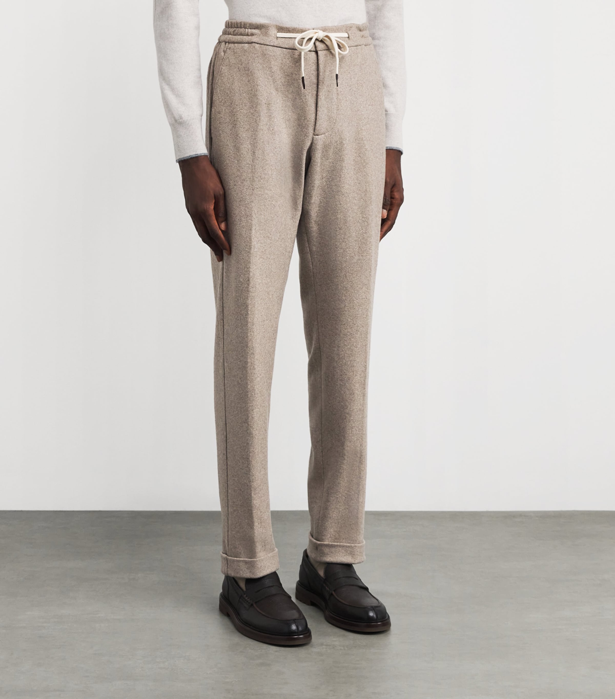 Marco Pescarolo Mens Cashmere Sweatpants Beige Image 3