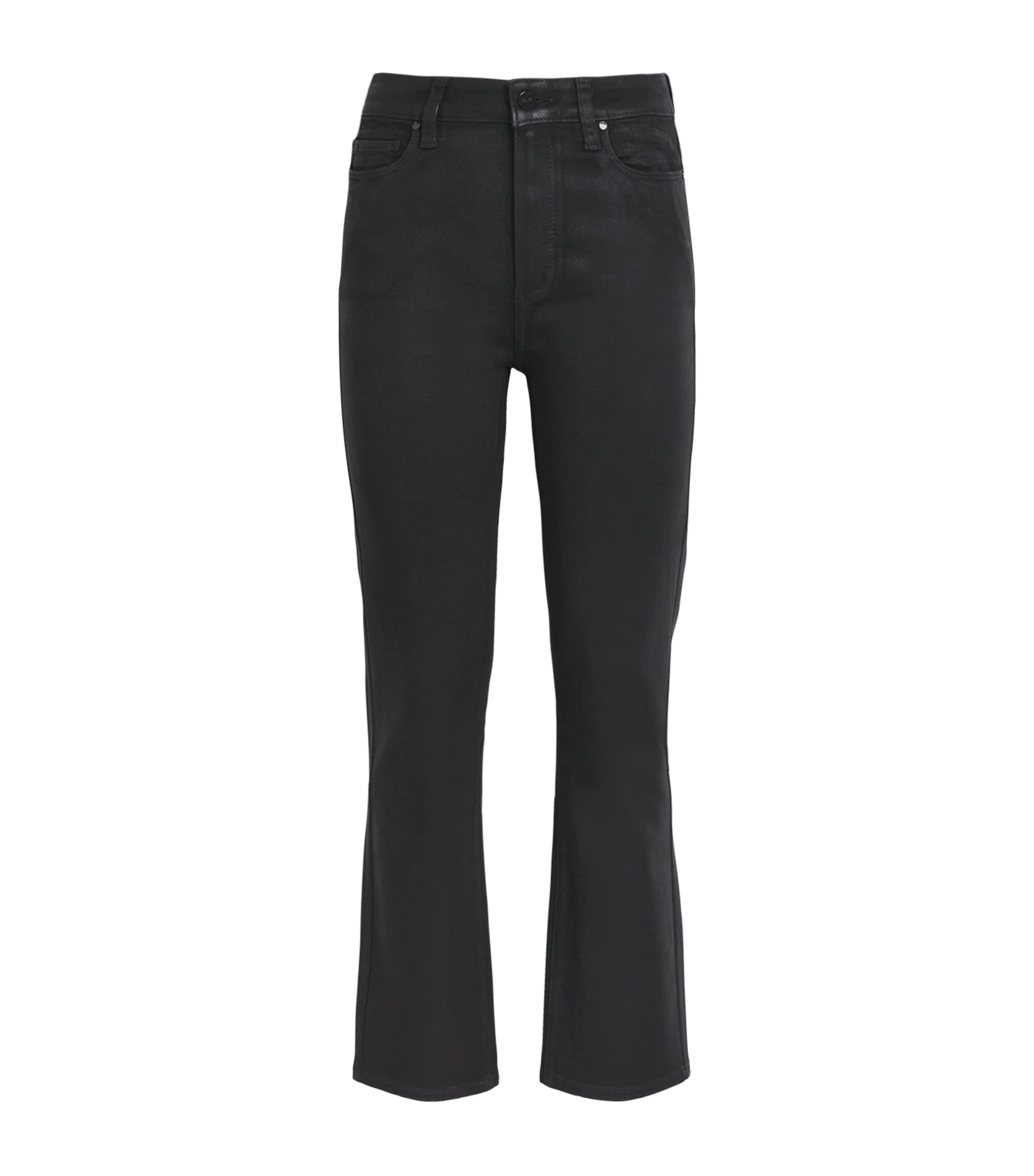 Paige Coated Cindy Mum Jeans In Black