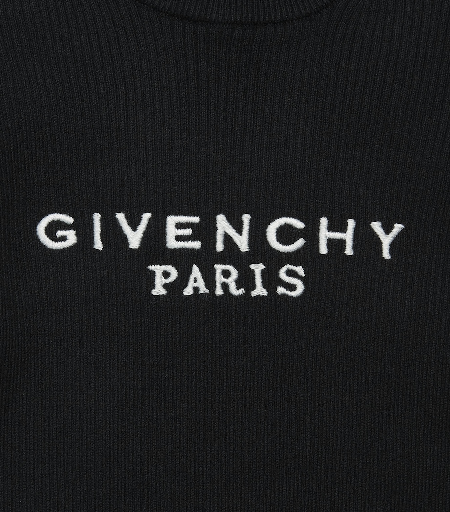 Givenchy Kids Cotton-Cashmere Ribbed Logo Sweater (4-12+ Years) Image 2