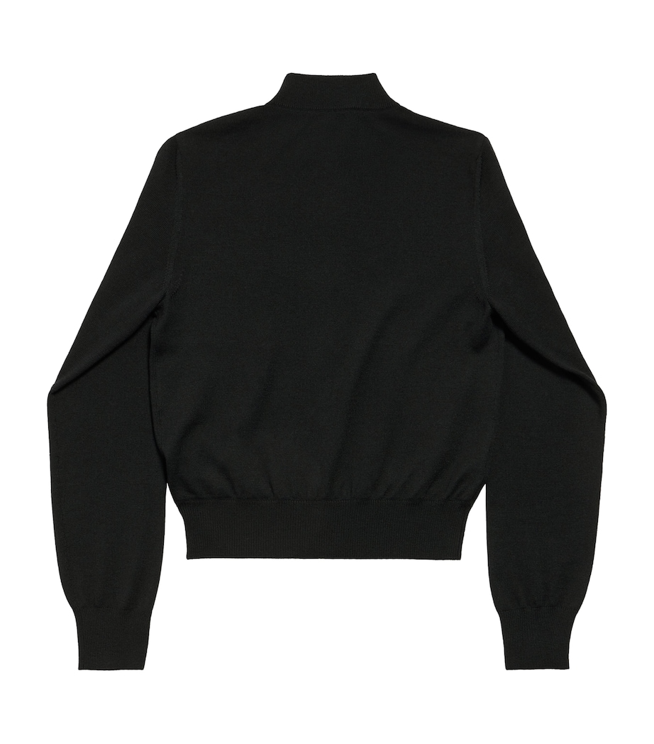 Wool Zip-Up Cardigan 1000 Image 6