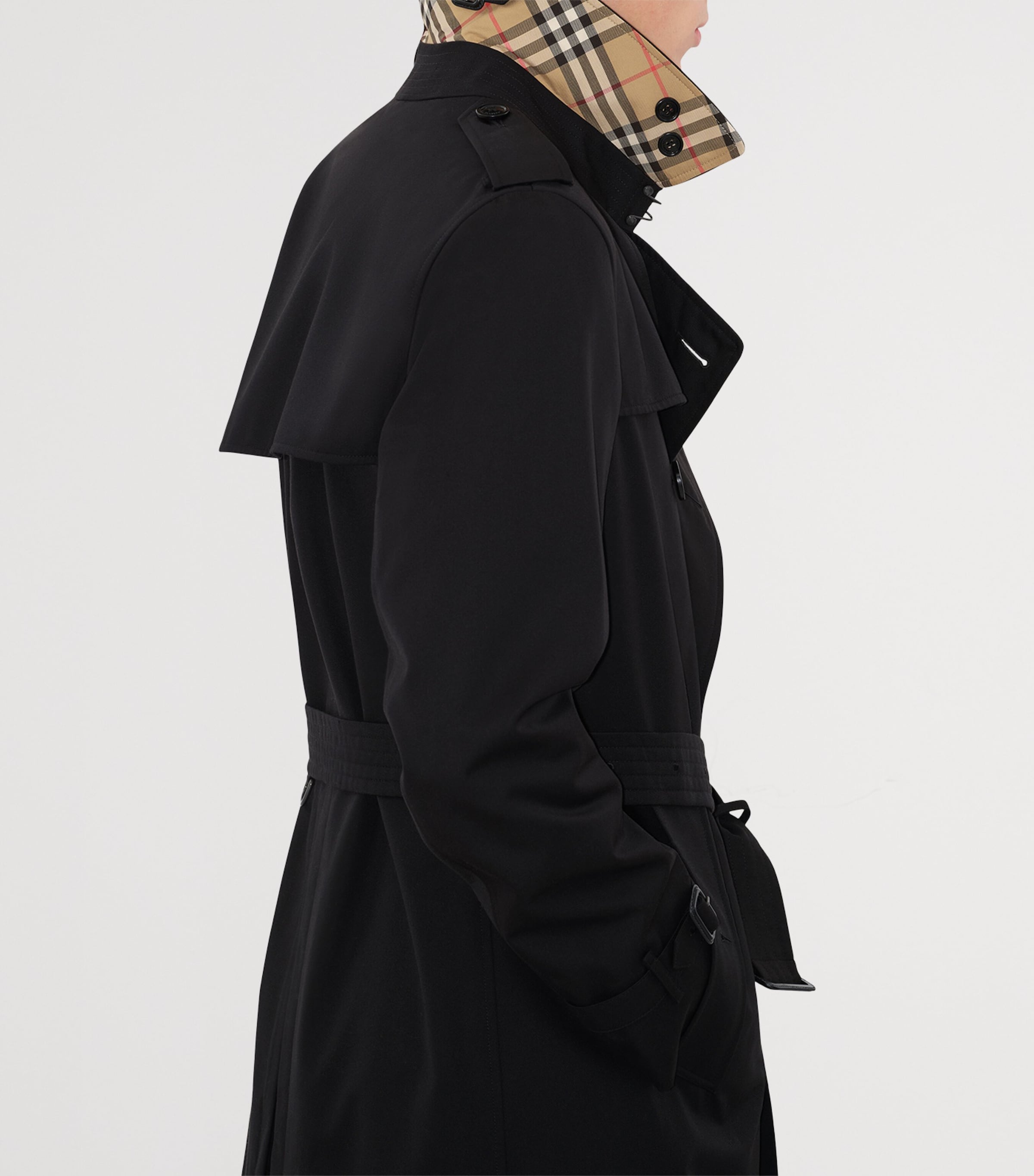 Long Kensington Heritage Trench Coat BLACK Image 5