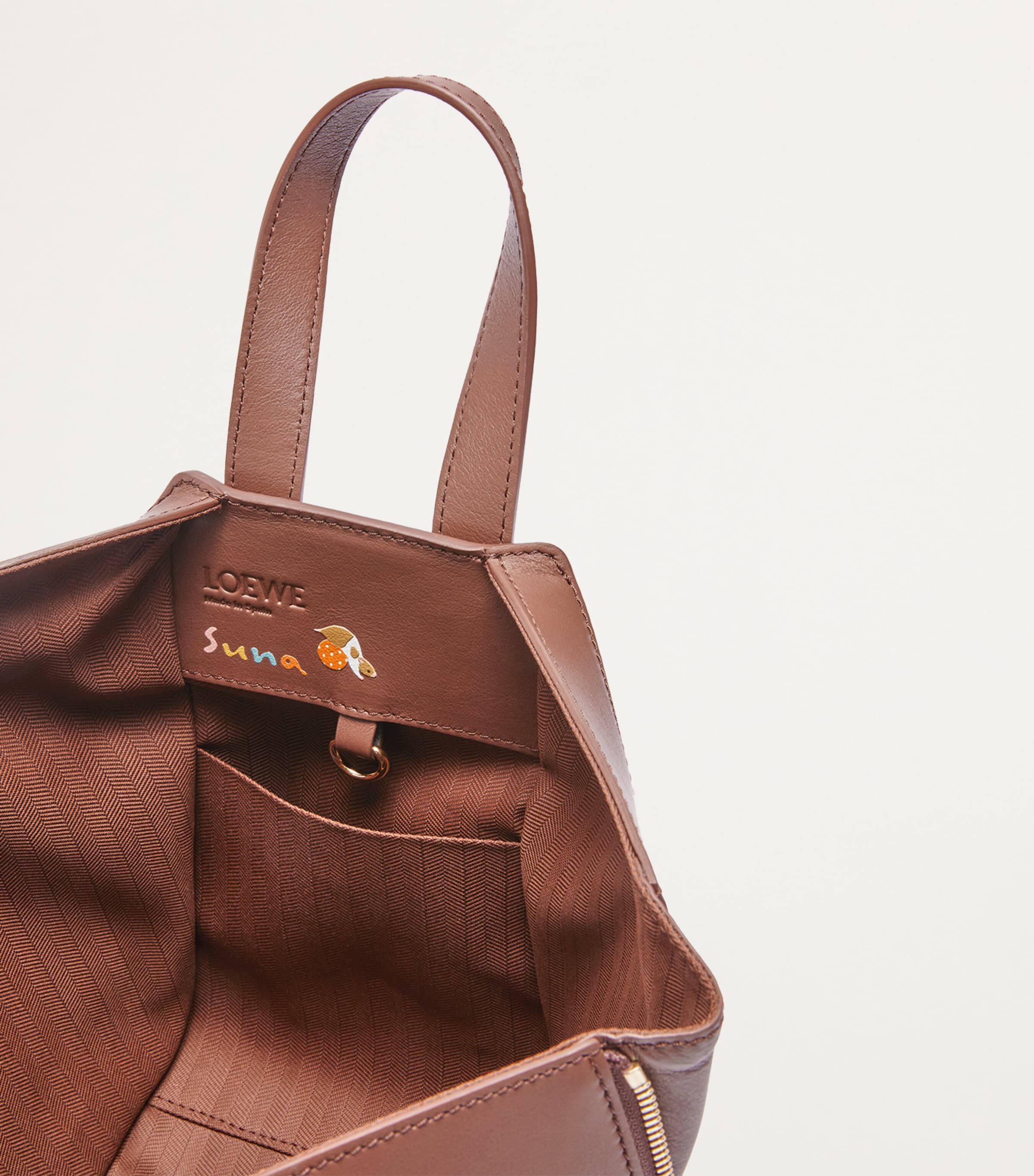 LOEWE Brown x Suna Fujita Leather Hammock Top-Handle Bag | Harrods US
