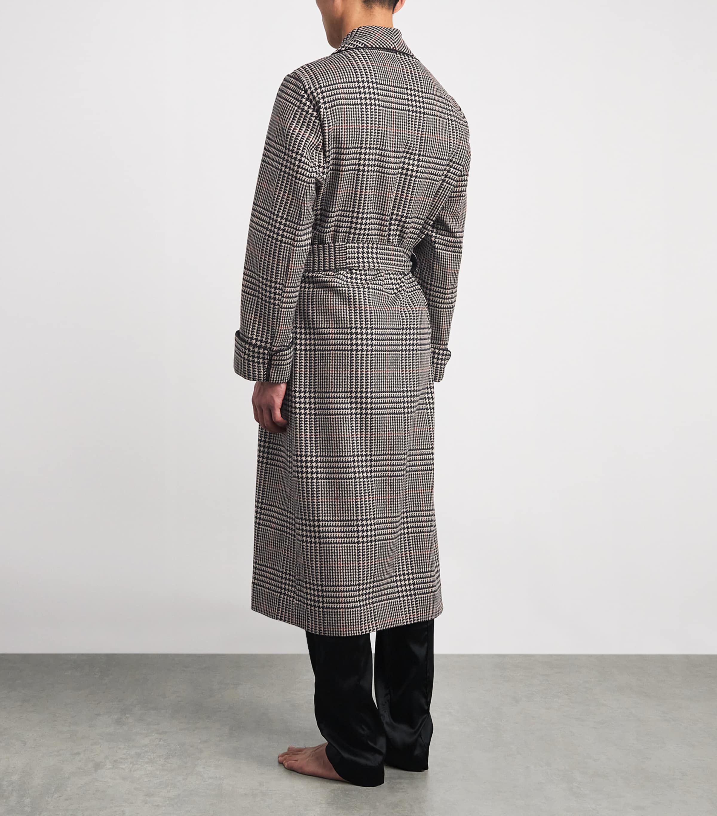 Wool Check Dressing Gown MULTI Image 3