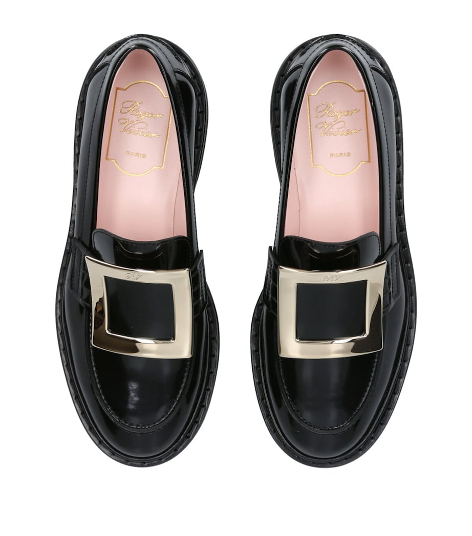Leather Viv' Rangers Loafers BLACK Image 3