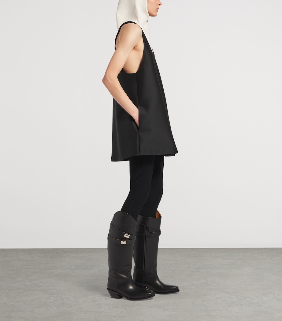 Balenciaga Womens Wool-Silk Scoop-Neck Top Image 4