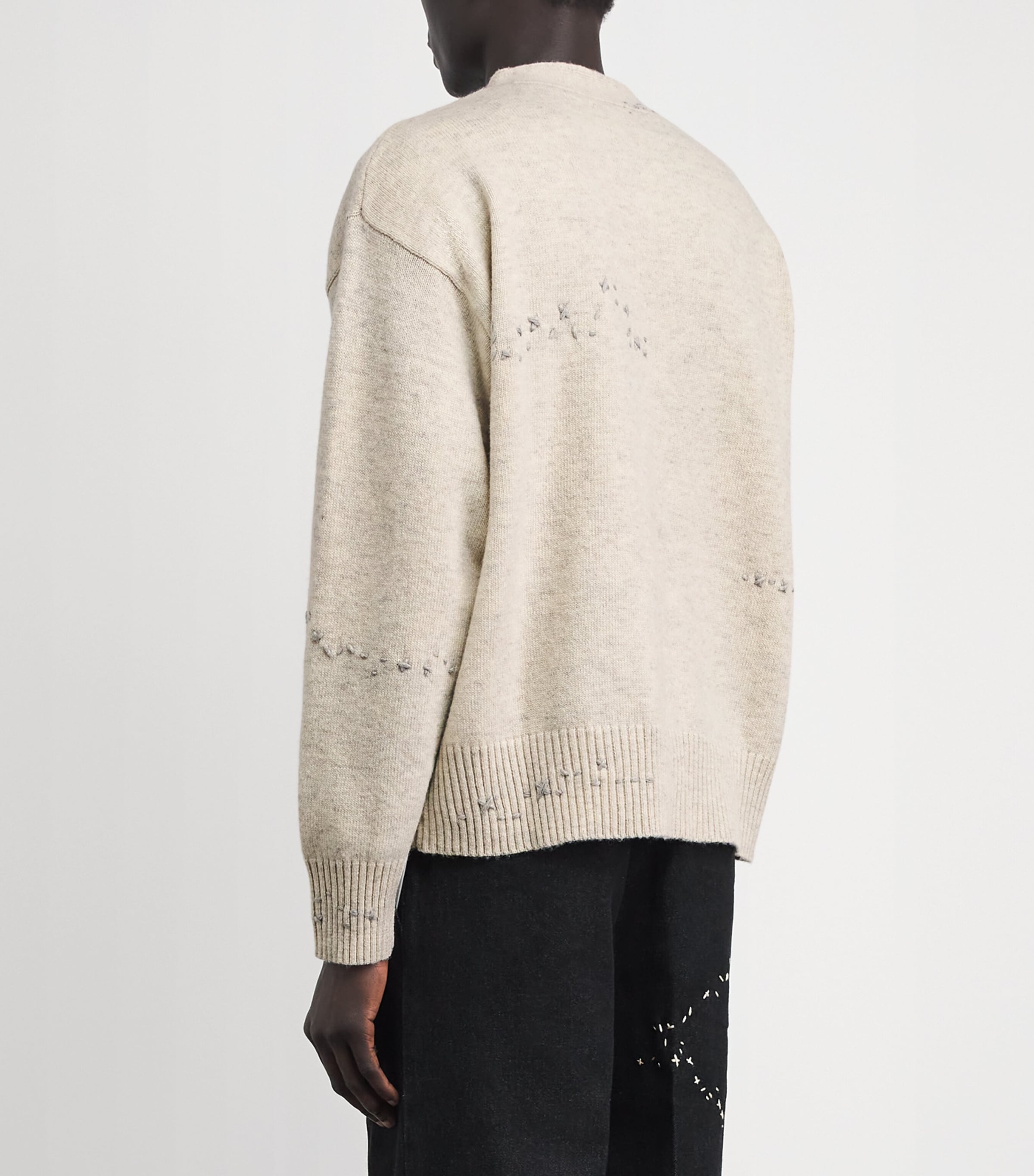 Wool-Blend Renegade Cardigan GREIGE Image 5