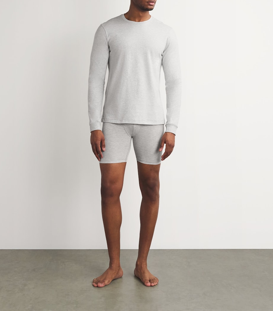 Cotton Long-Sleeve T-Shirt LIGHT HEATHER GREY Image 2