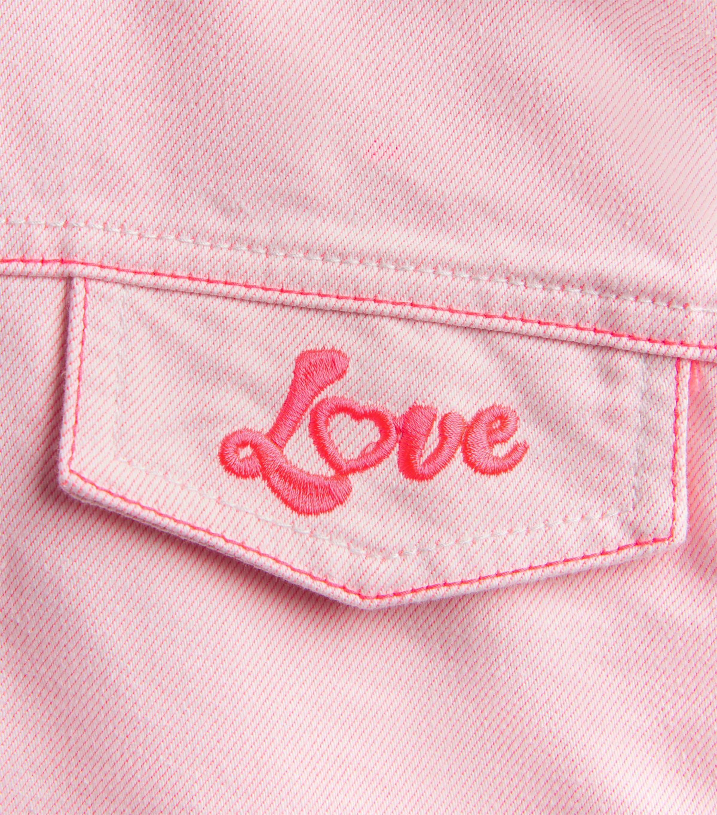 Denim and Tulle Shirt Dress (2-12 Years) S51PINK OFF WHITE Image 3