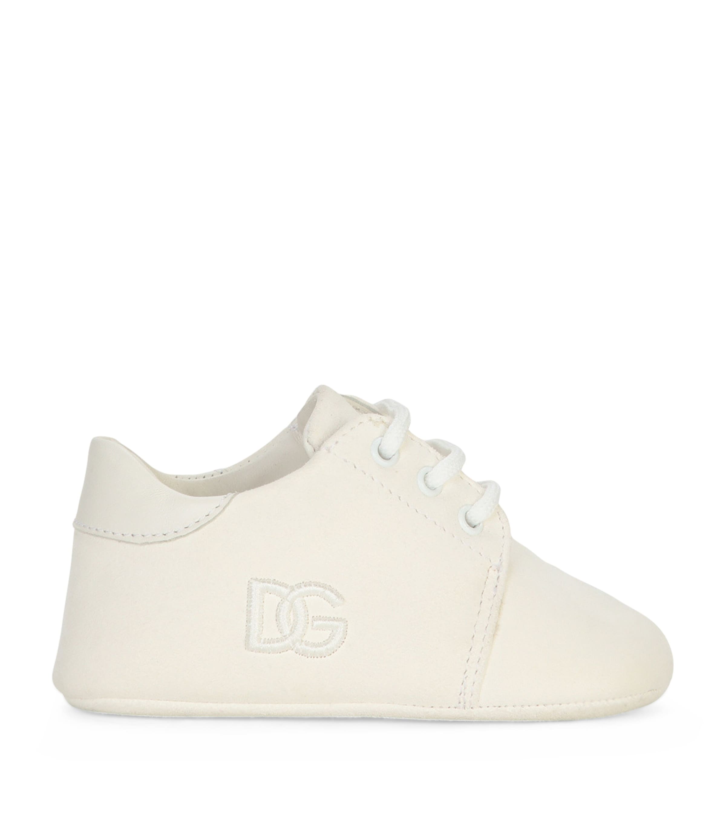 Dolce & Gabbana Kids Leather Logo Sneakers | Gifts | Gifts for Babies | Baby Clothing | Baby Shoes | Trainers | Designers | Dolce & Gabbana