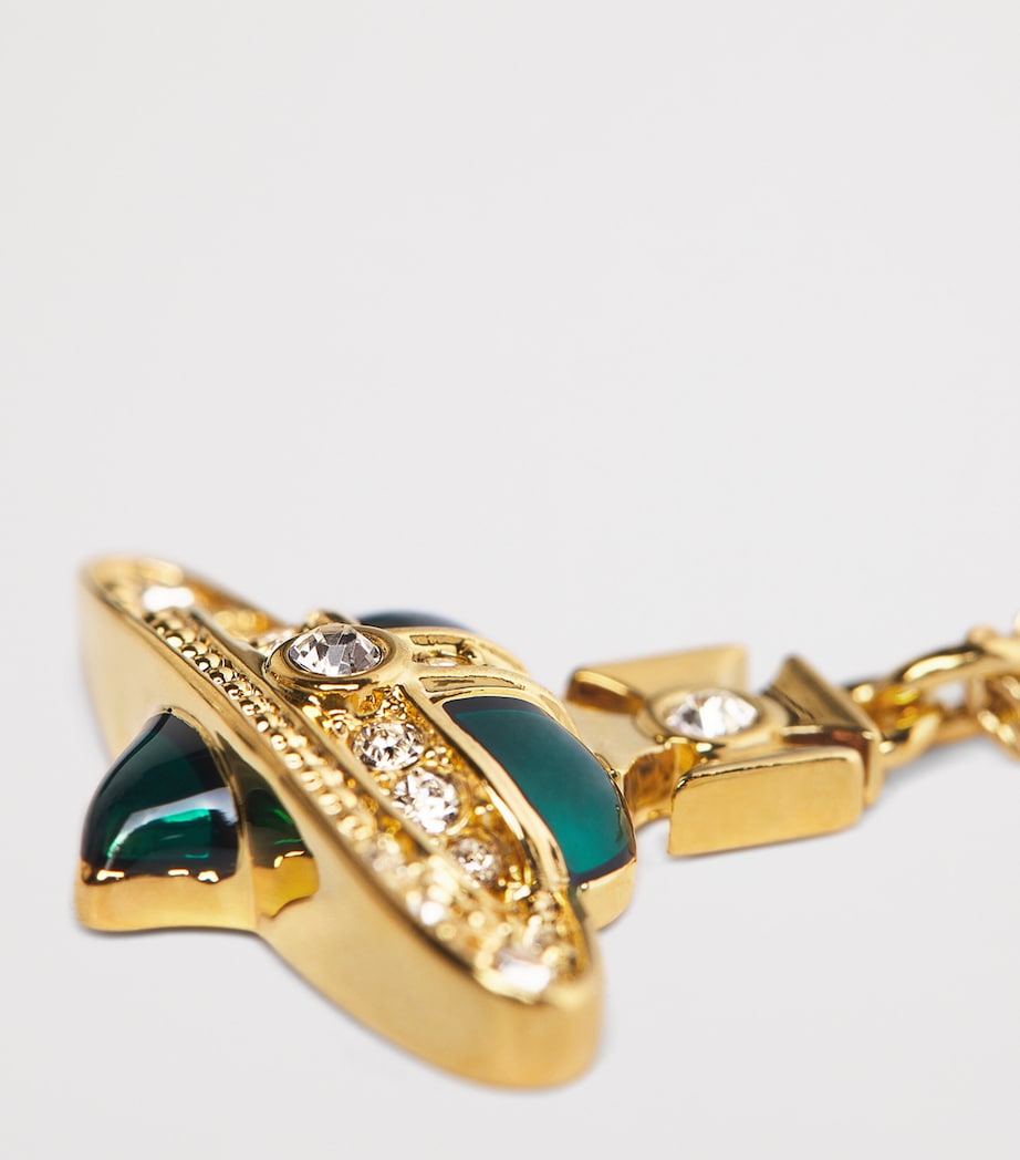 Diamante Heart Necklace GOLD/QUARTZ CRYSTAL Image 5