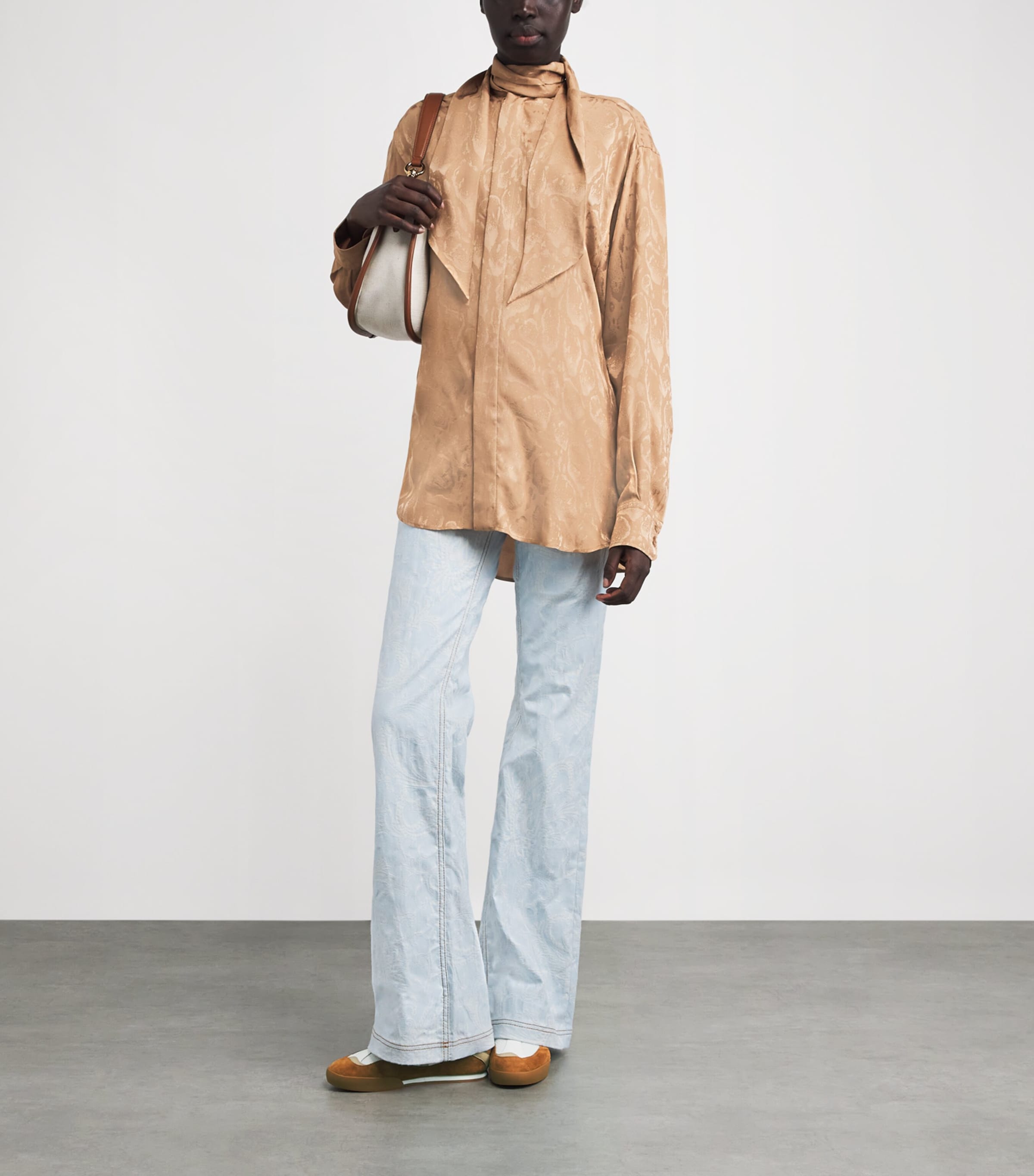 Chloé Leather Kick Sneakers Brown/oth Image 4