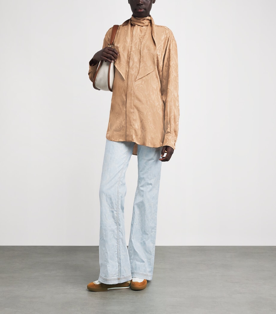 Chloé Leather Kick Sneakers Brown/oth Image 4
