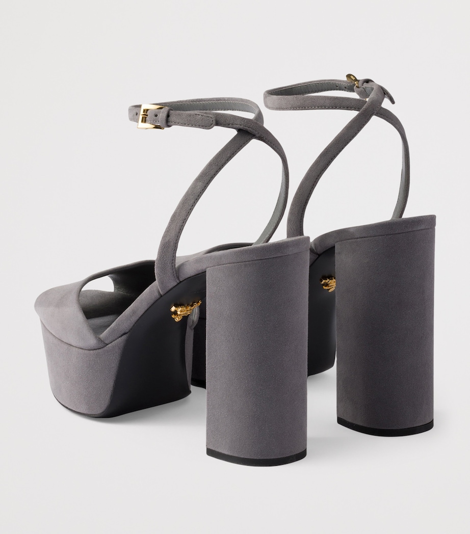 Suede Platform Sandals 115 F073E Image 4