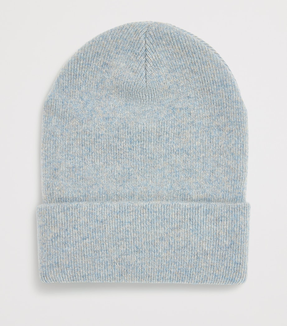 Cashmere Logo-Plaque Beanie A11L BLUEACQUA LIGHT Image 2
