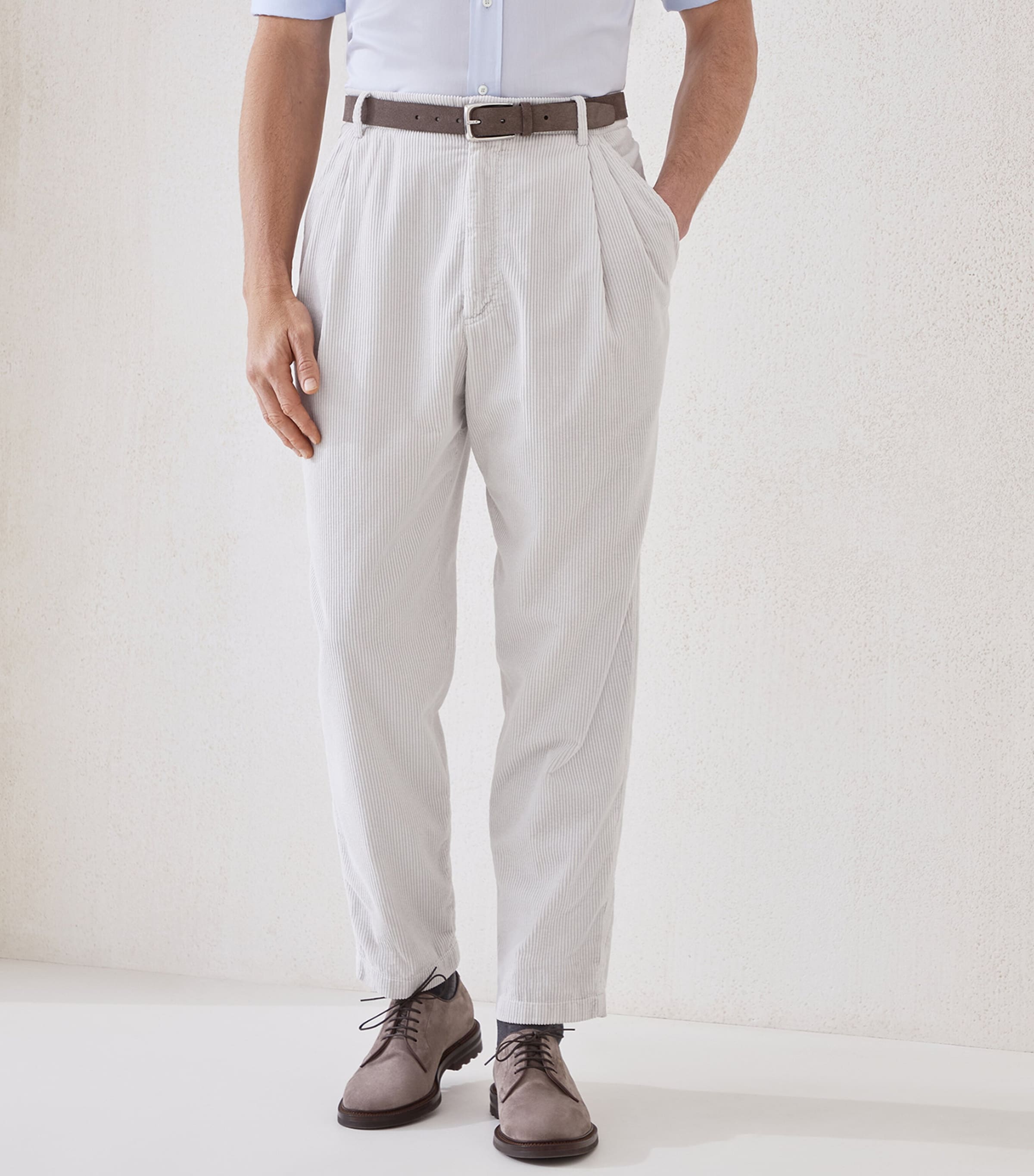 Corduroy Straight Trousers C6023 Image 2